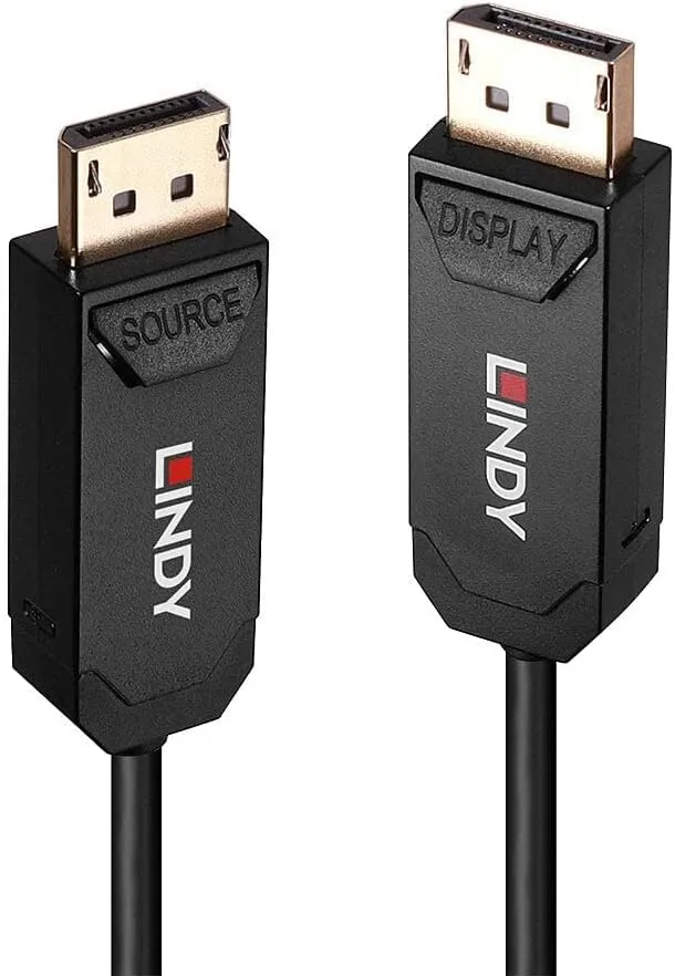 Bild von LINDY 38520 10 Meter Hybrid DisplayPort 2.0 Kabel mit Glasfaser