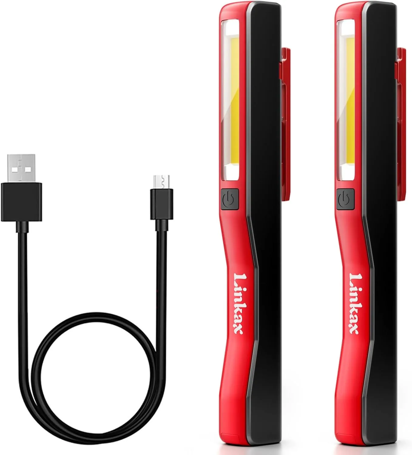 Bild von Linkax LED Arbeitsleuchte mit Magnetclip und Aufladung, ideal für Werkstatt und Auto Reparatur, perfektes Geschenk für Männer und Väter