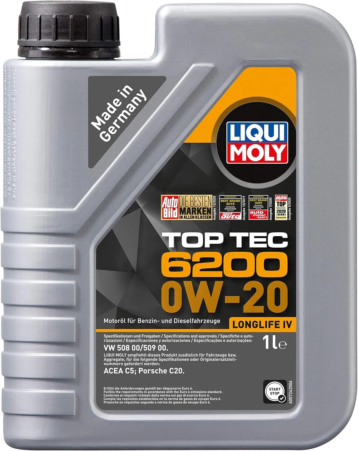 Bild von LIQUI MOLY Top Tec 6200 Motoröl 0W-20 1 Liter Synthesetechnologie Art.-Nr. 20780