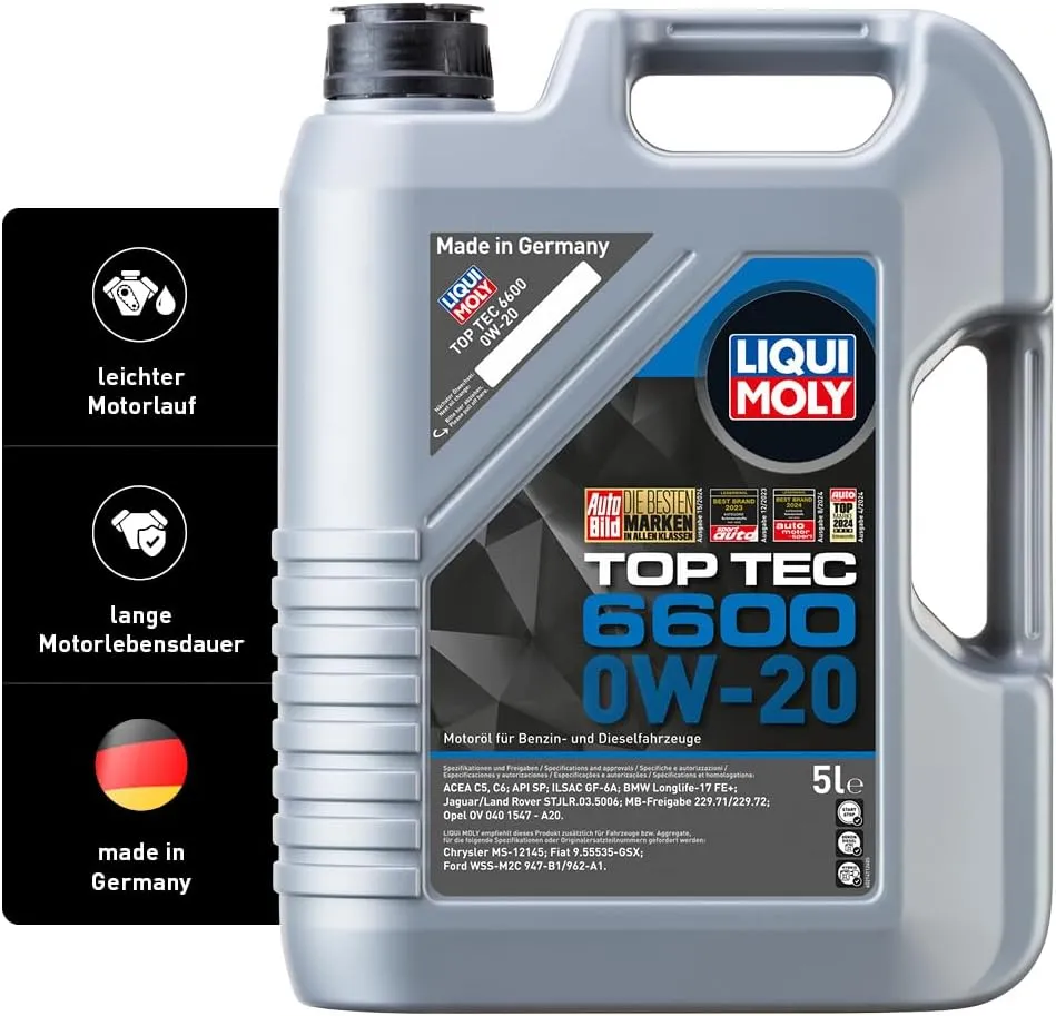 Bild von LIQUI MOLY Top Tec 6600 Motoröl 0W-20 5 Liter mit Synthesetechnologie Art.-Nr. 21441