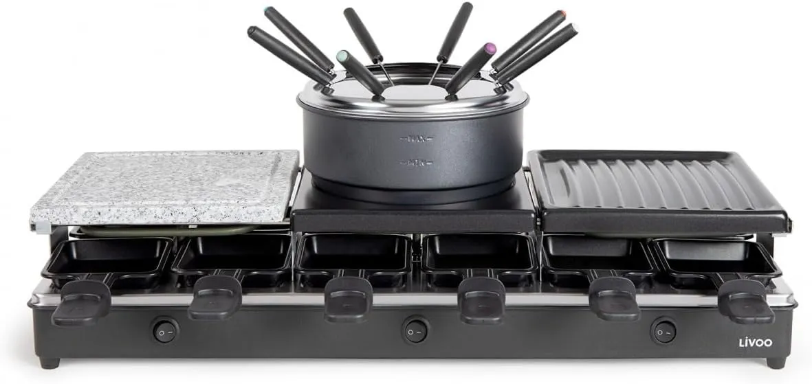 Bild von Livoo Raclette und Fondue Set für 12 Personen mit 1650 Watt