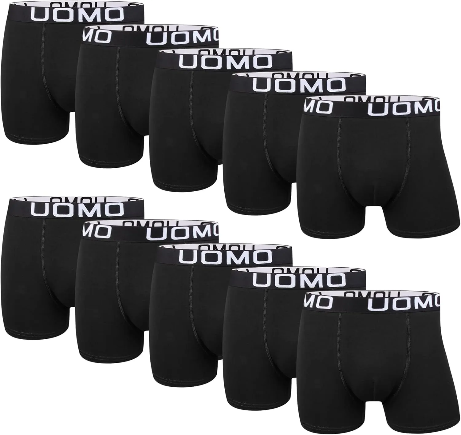 Bild von L&K 1116 10er Pack Herren Retroshorts aus Baumwolle in Schwarz und Mehrfarbig