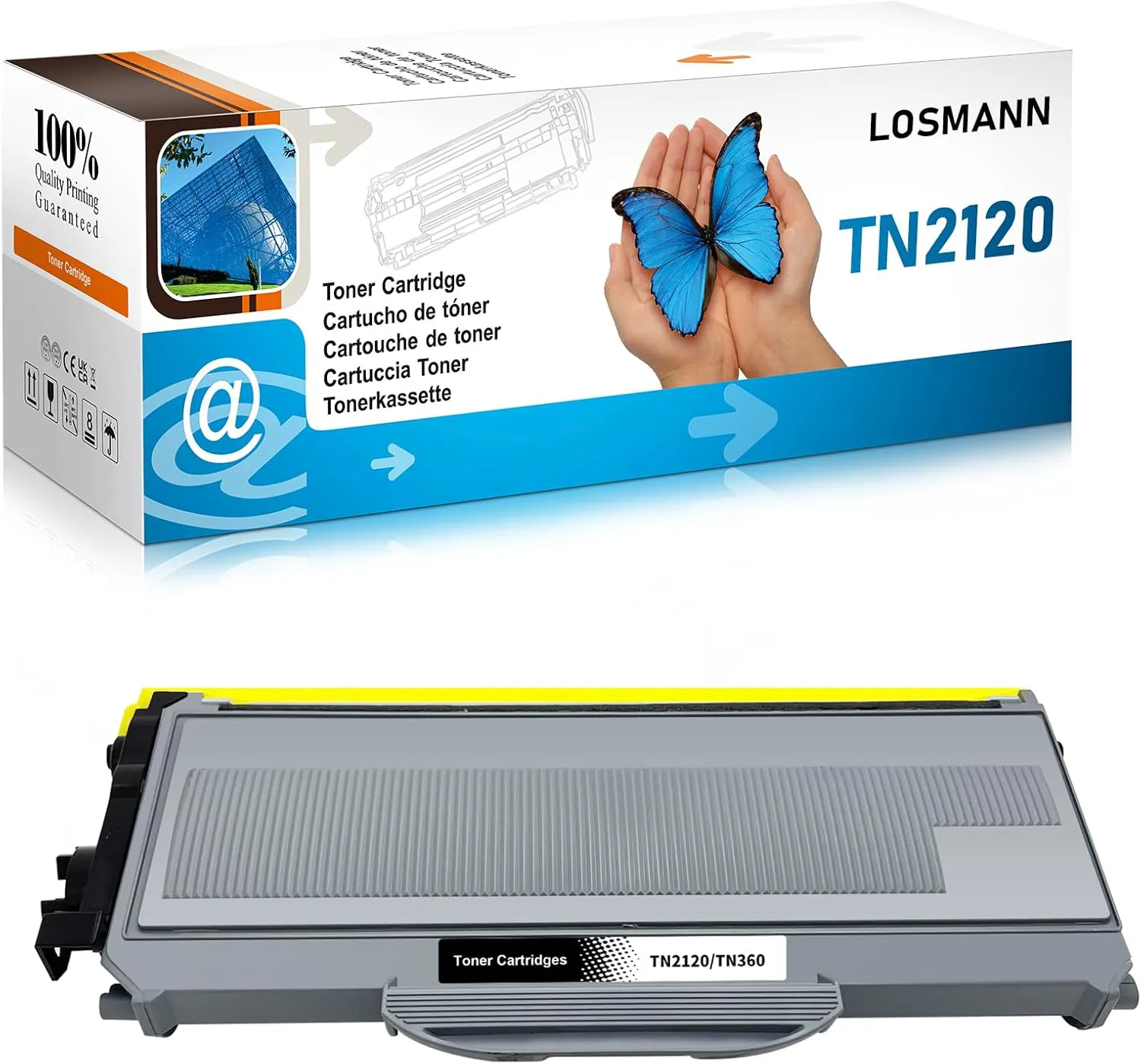 Bild von LOSMANN Toner kompatibel mit Brother TN-2120 für verschiedene DCP, HL und MFC Modelle
