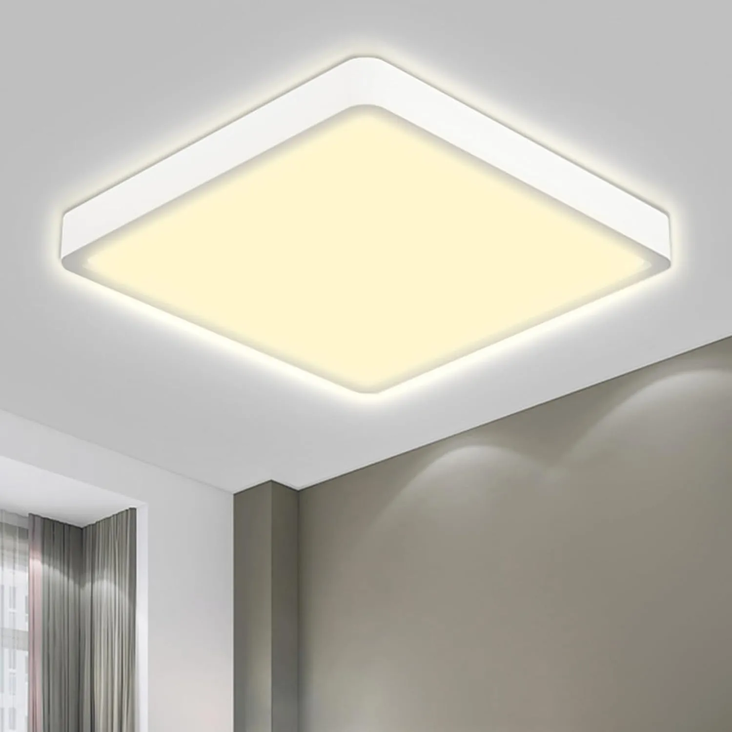 Bild von LQWELL Deckenleuchte LED 18W mit 3000K und 1600LM, wasserfest und modern, geeignet für verschiedene Räume