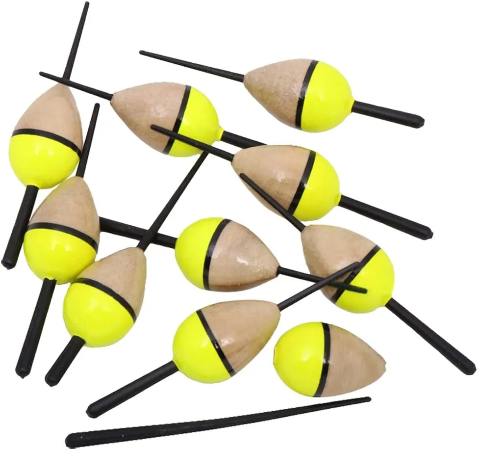 Bild von LSHEL 10 Stück Kork Schwimmer Set mit 2g und 7,5 cm Länge