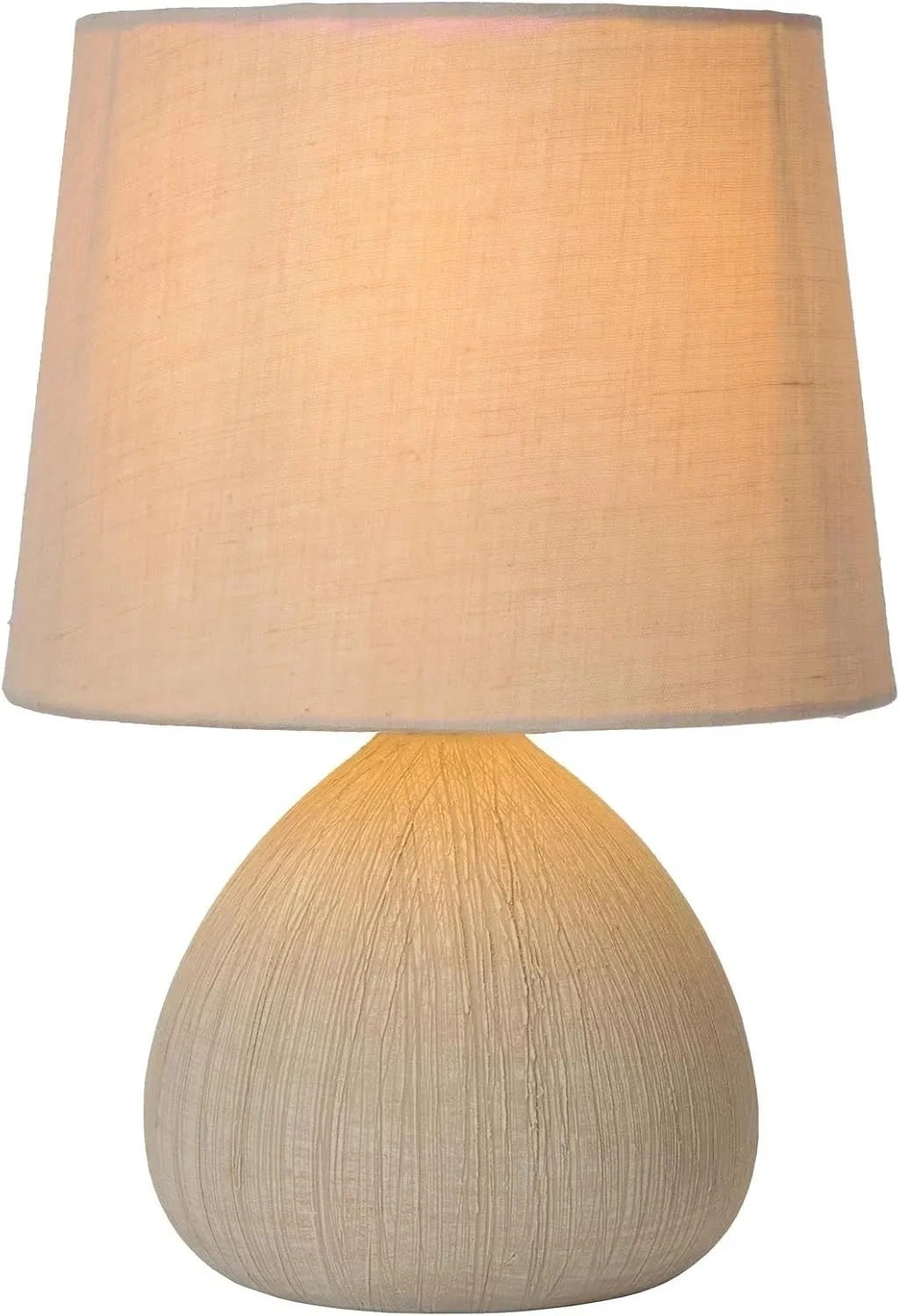 Bild von LUCIDE RAMZI Tischlampe mit 18 cm Durchmesser und E14 Fassung in Beige