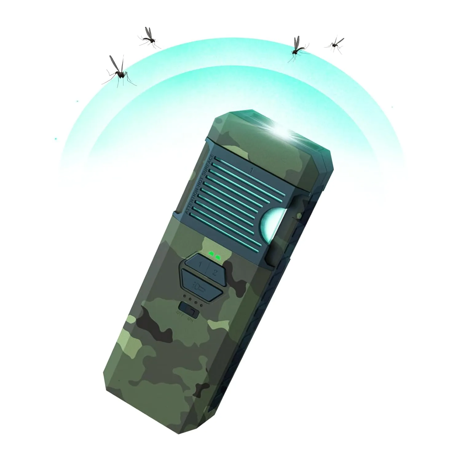 Bild von Luvan 3-in-1 Mückenabwehr mit Elektro-Mückenschutz, Camping-Laterne und 9000 mAh Akku, wasserdicht nach IP67, ideal für Outdoor und Reisen