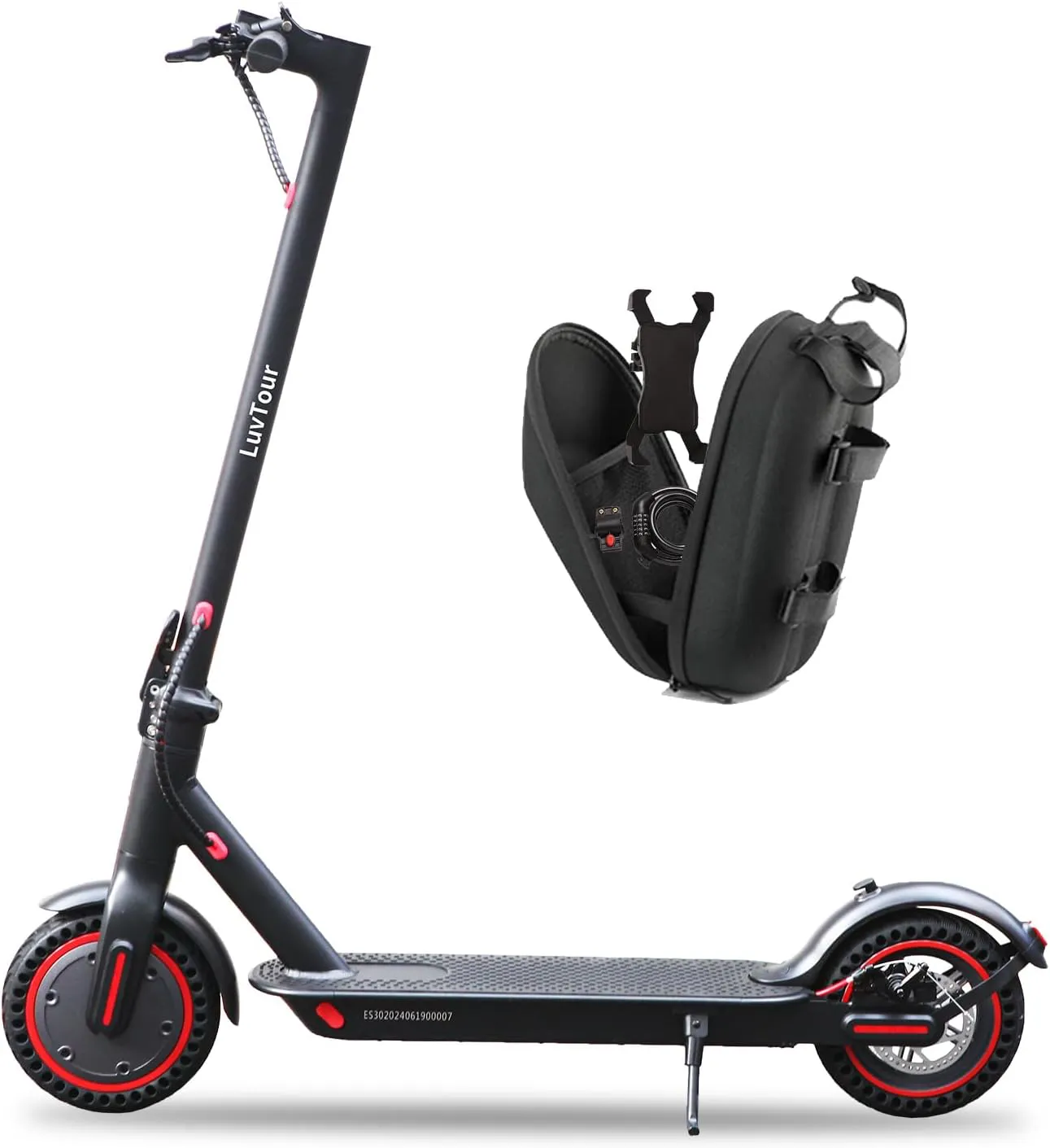Bild von LuvTour ES-S3 PRO E-Scooter für Erwachsene mit 20 km/h, 40 km Reichweite und App-Steuerung, faltbar mit Dual-Bremsen