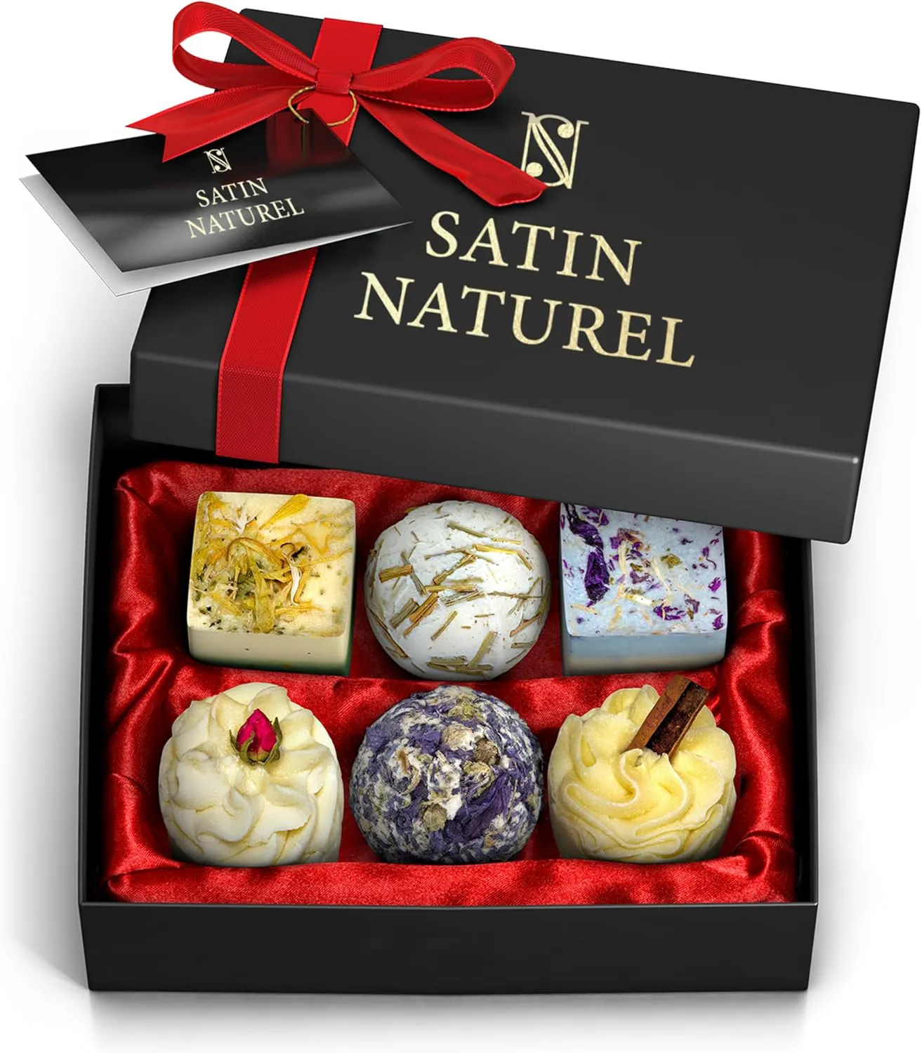 Bild von Luxuriöses Set mit 6 veganen BIO Badebomben als Wellness Geschenk für Frauen