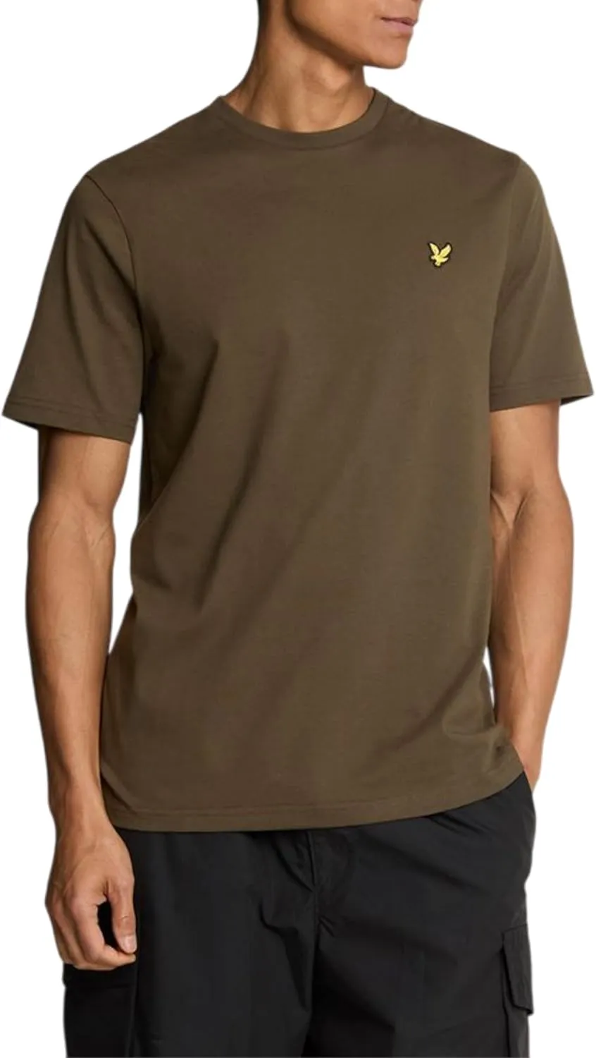 Bild von Lyle & Scott Herren T-Shirt mit Rundhalsausschnitt und goldenem Adler-Logo in den Größen XS bis XXL