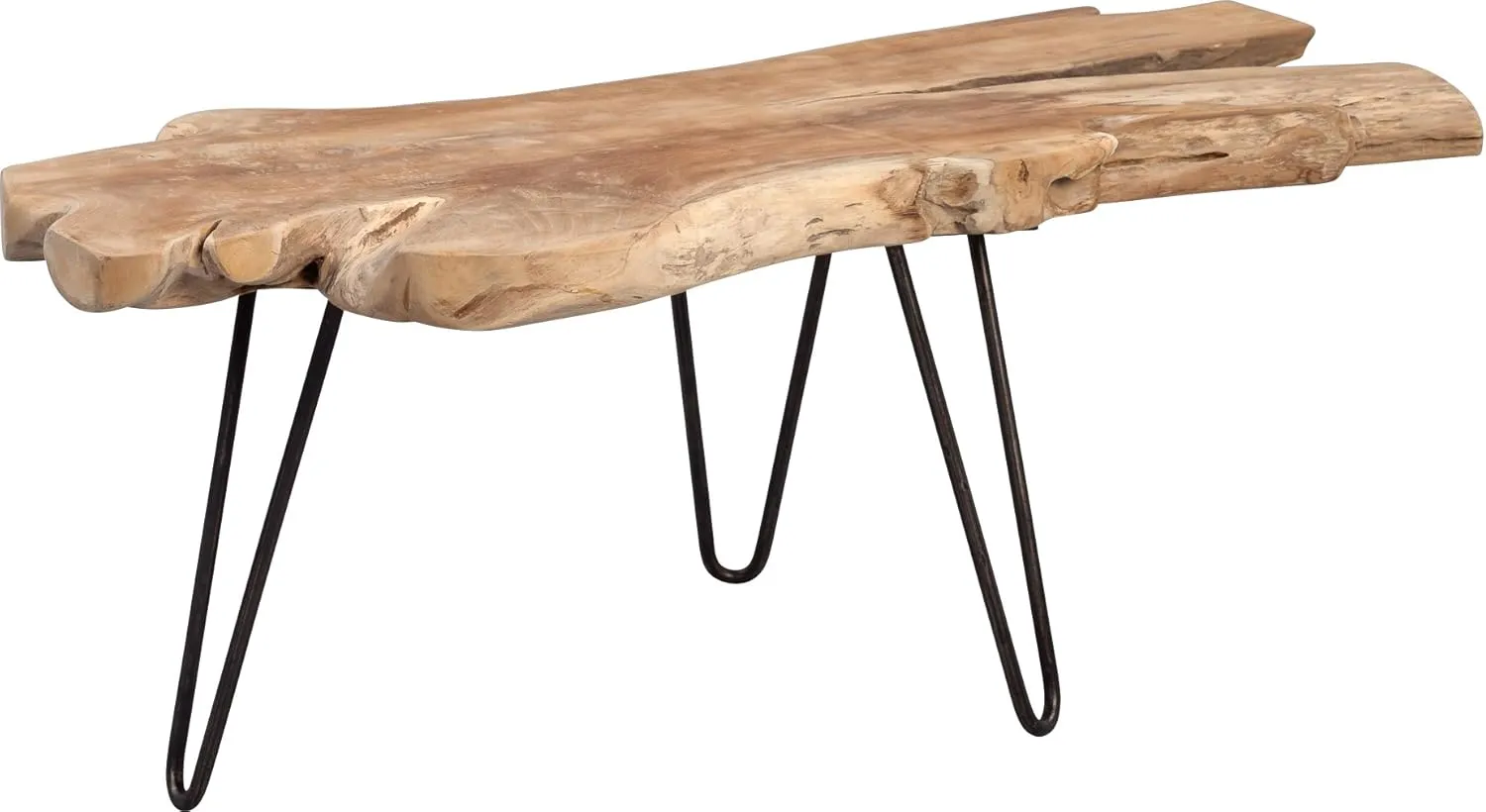 Bild von M2 Kollektion Tallus Couchtisch aus Teakholz in Braun, 100 x 40 x 40 cm