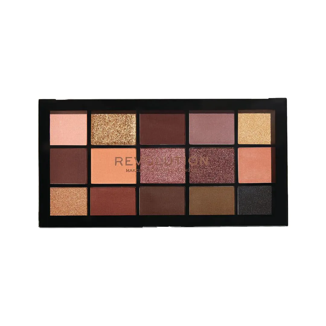 Bild von Makeup Revolution Reloaded Lidschattenpalette Velvet Rose mit 15 Farbtönen und 16,5 g
