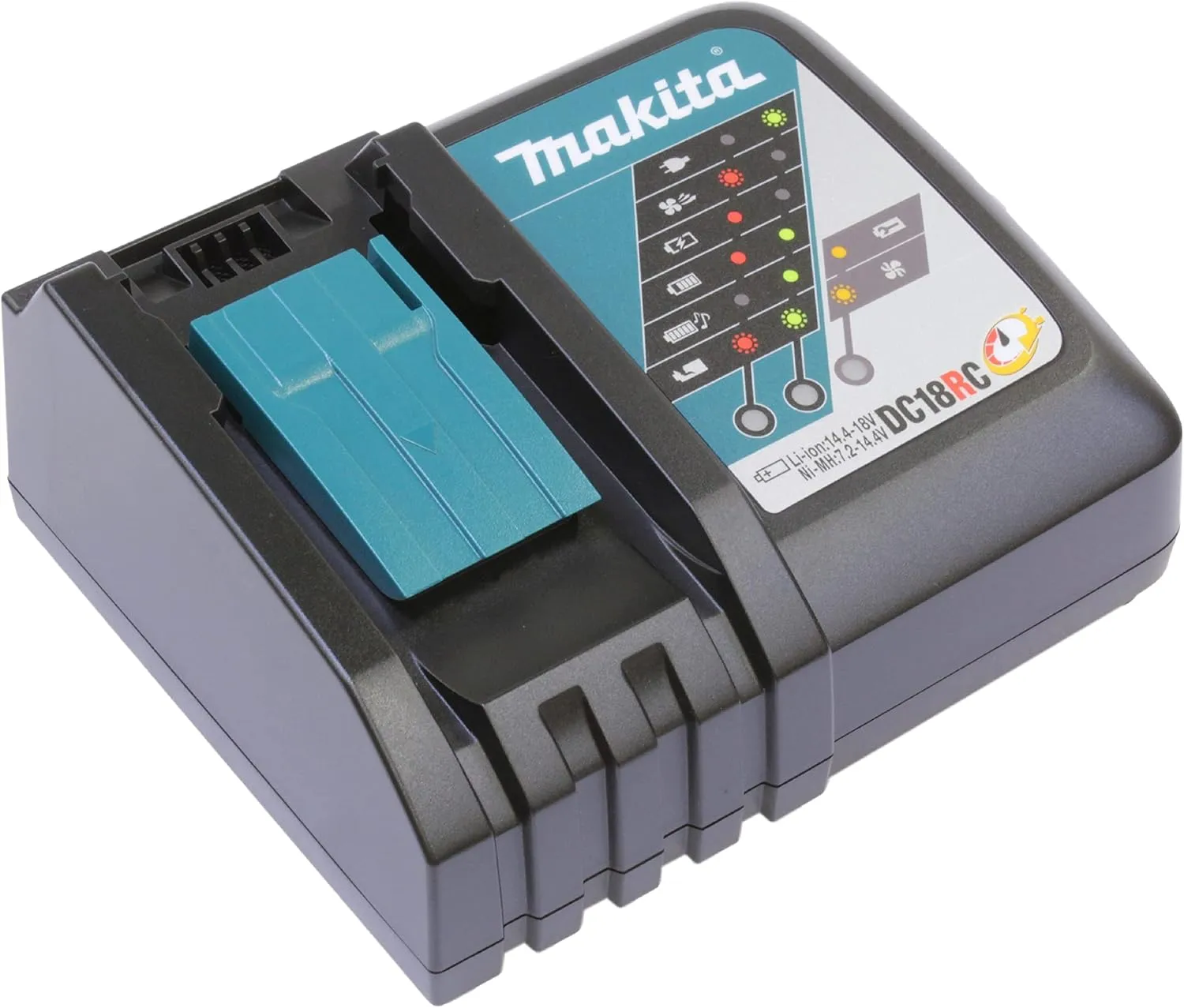 Bild von Makita Ladegerät DC18RC für 14,4 und 18 Volt Schiebeakkus, Artikelnummer 195584-2