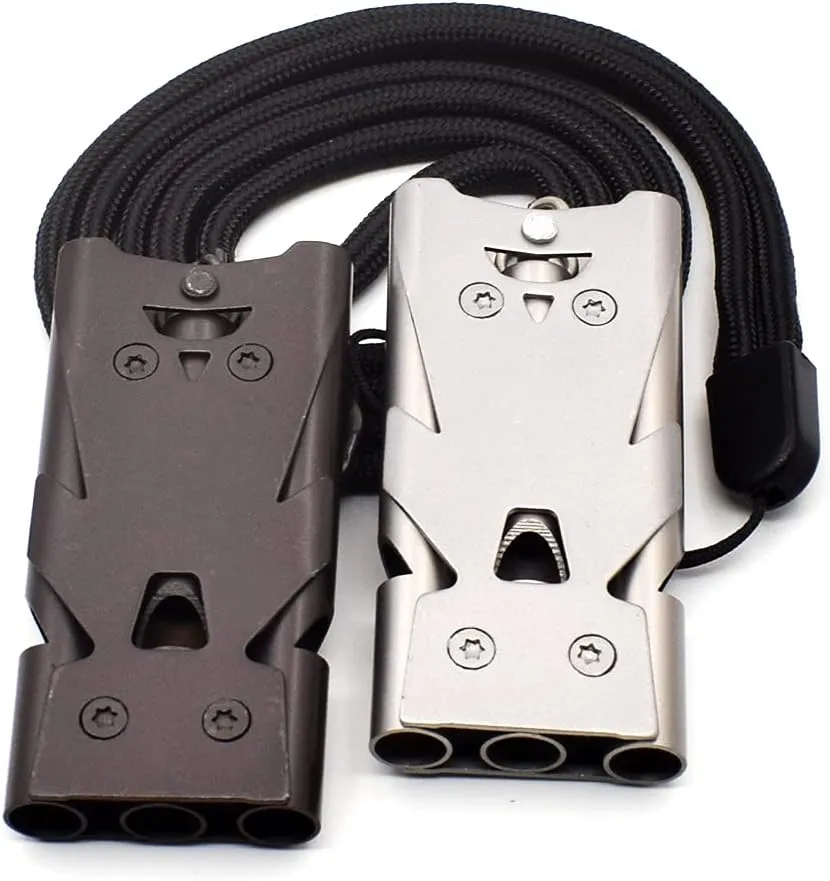 Bild von Makstore 2er Set laute Trillerpfeifen mit Halsband für Sport und Notfälle