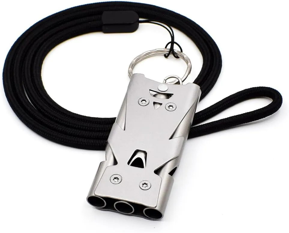 Bild von Makstore Trillerpfeife aus Edelstahl mit 150 dB in Silber, 58 x 27 mm