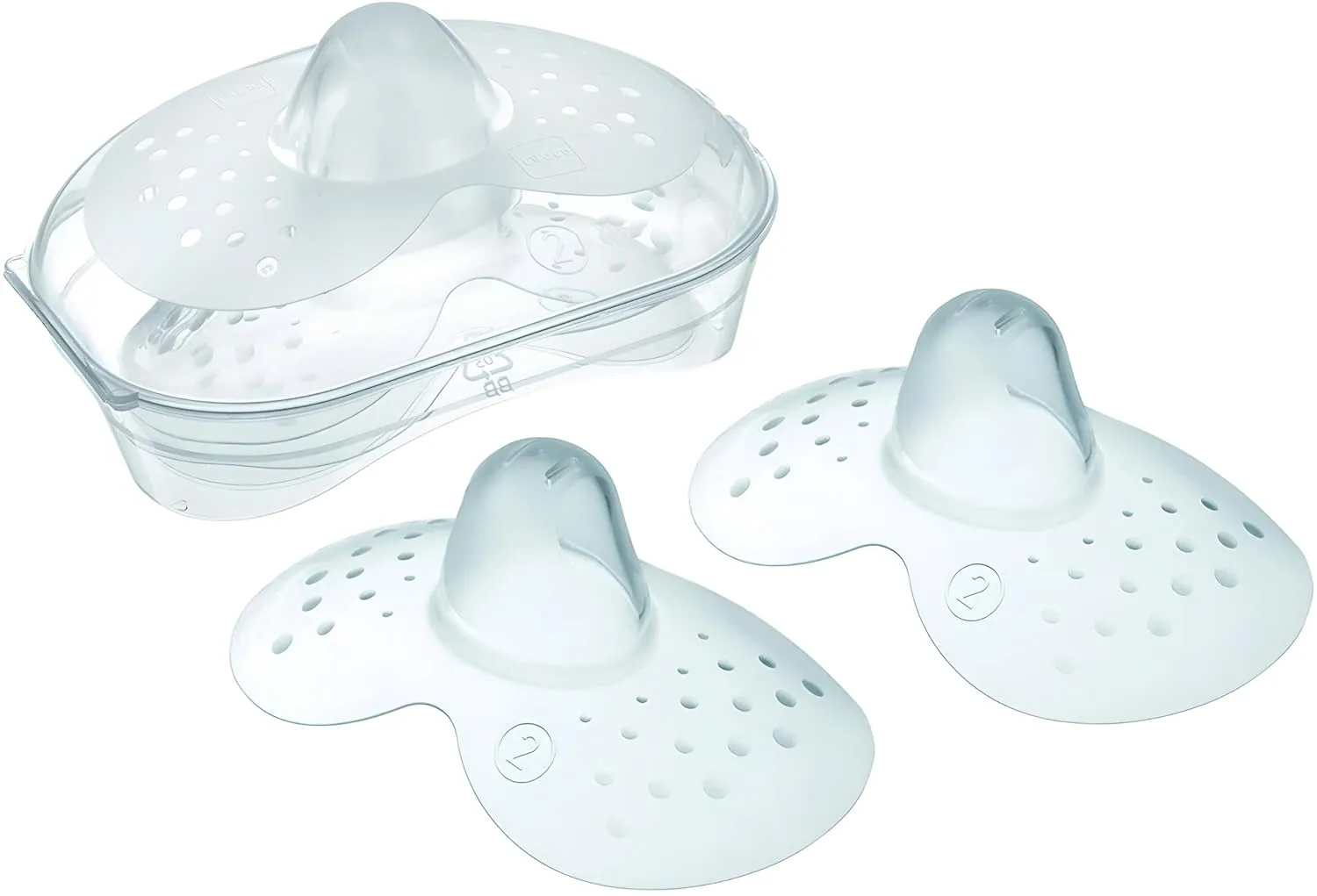 Bild von MAM Brustwarzenschutz Größe L im 2er Set mit sterilisierbarem Reiseetui zur Unterstützung des Stillens