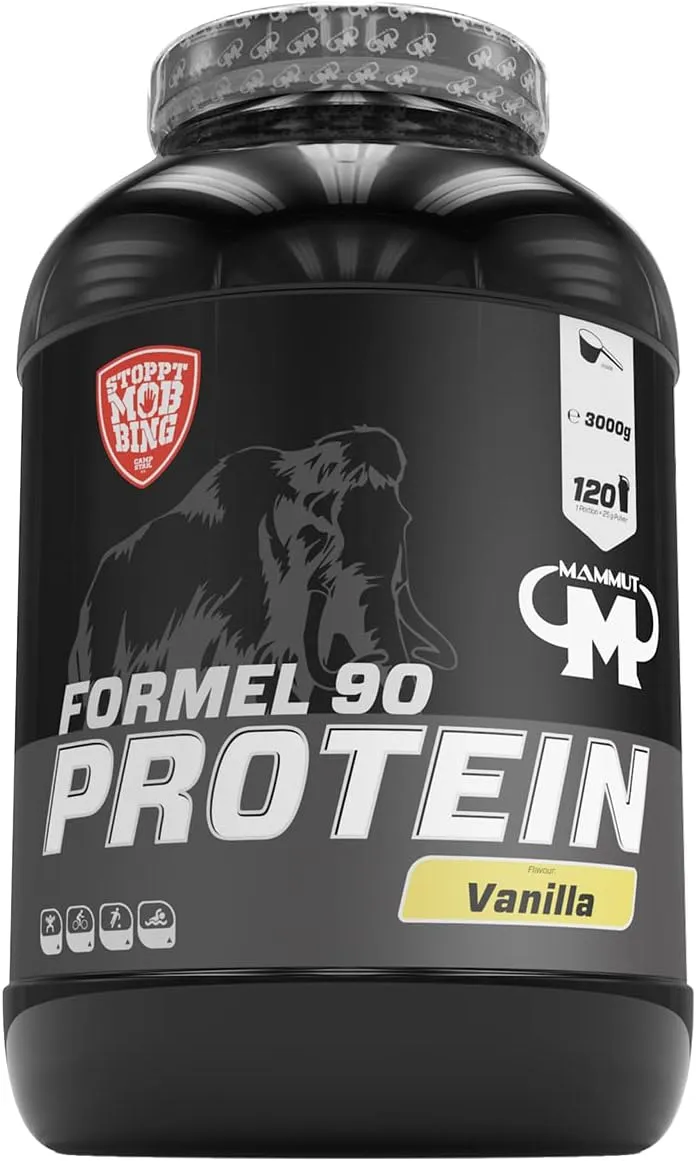 Bild von Mammut Nutrition Formel 90 Proteinpulver Vanille mit 3 kg, 4 Komponenten und 77% Eiweiß