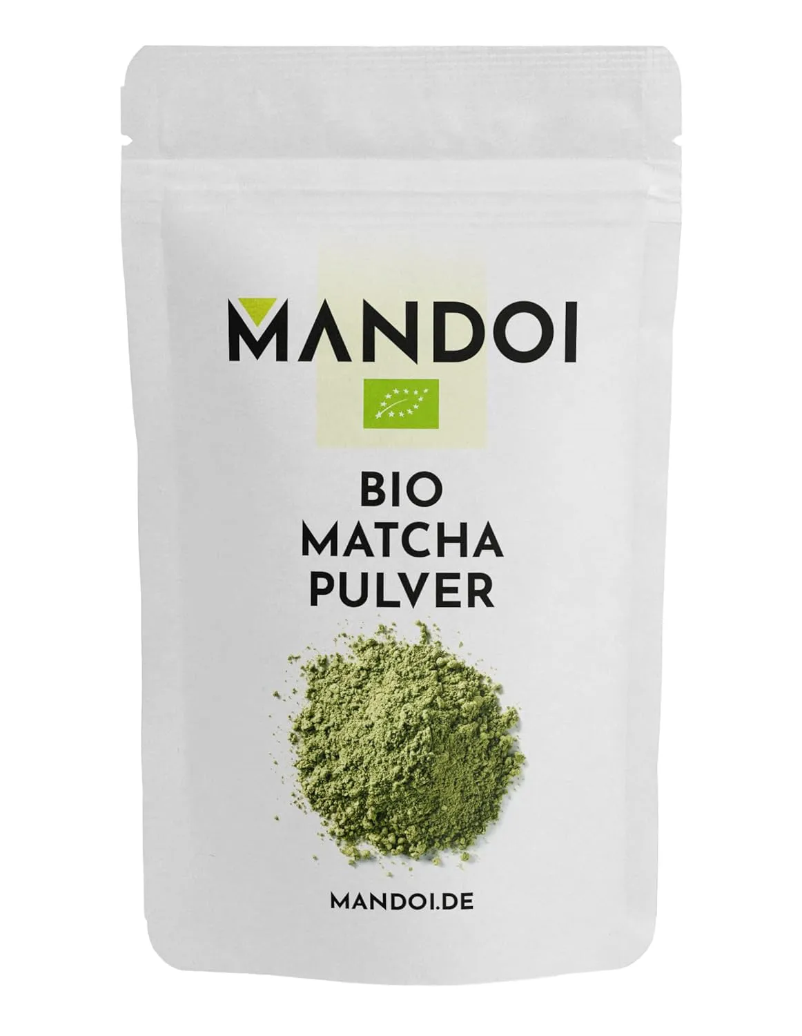Bild von Mandoi BIO Matcha Tee Pulver 100g in Premium Qualität für Smoothies, Shakes und Backen