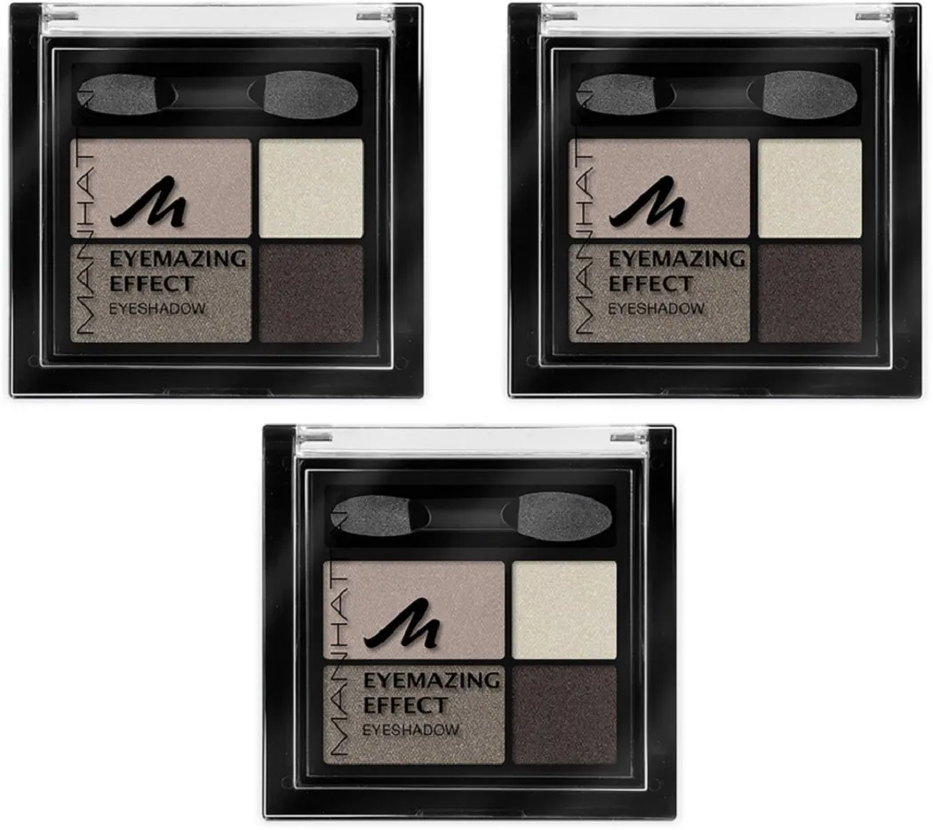 Bild von Manhattan Eyemazing Effect Lidschatten Palette in Rosy Wood mit vier schimmernden Farben für Smokey Eyes
