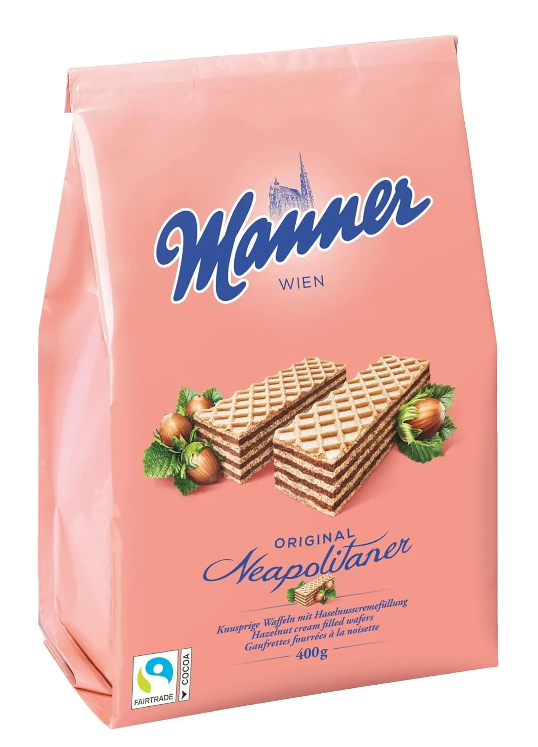 Bild von Manner Neapolitaner vegane Waffeln mit Haselnusscreme 400 g