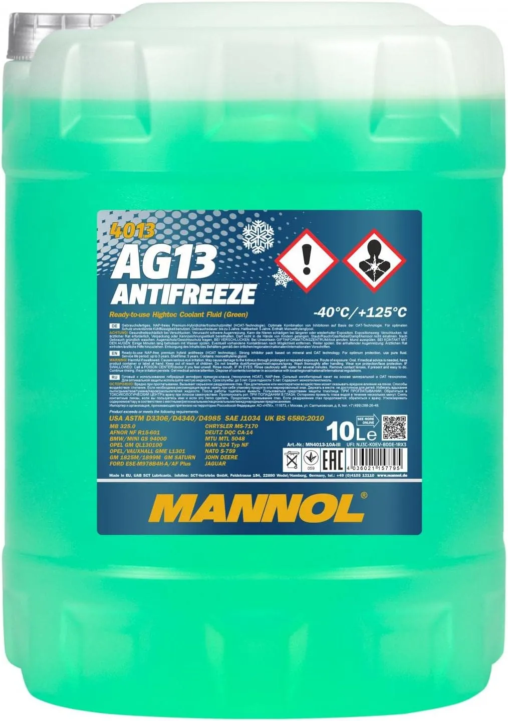 Bild von MANNOL Antifreeze AG13-40 Kühlerfrostschutz 10 Liter
