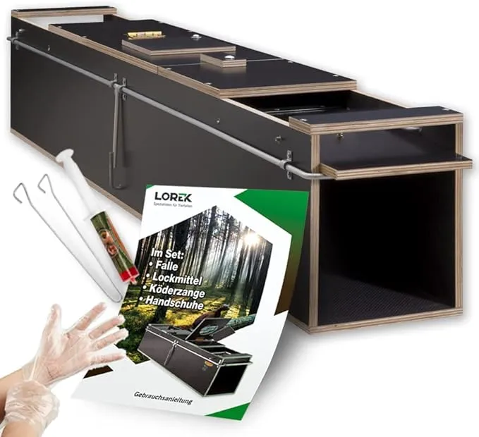 Bild von Marderfalle 120 cm mit Lockmittel in Holzdesign