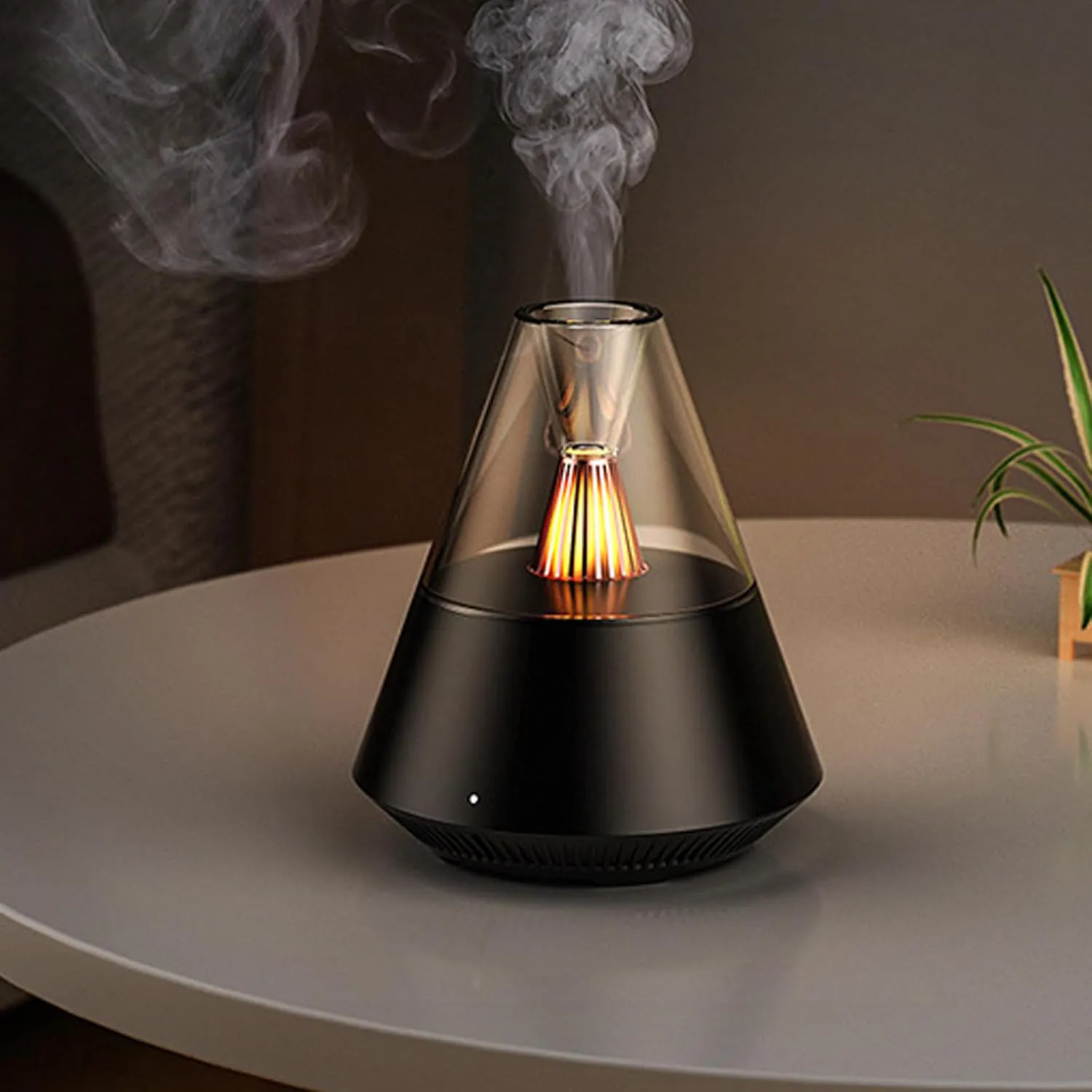 Bild von MARZIUS Aroma Diffusor in Schwarz mit 150 ml Fassungsvermögen und Fernbedienung, ideal für Schlafzimmer, Büro und Yoga