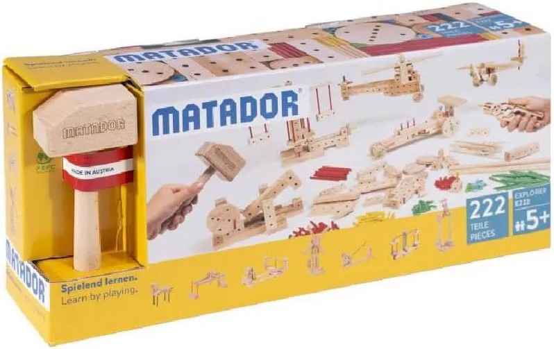 Bild von Matador 11222 E222 Baukasten für Kinder ab 5 Jahren in Holzfarben und bunt