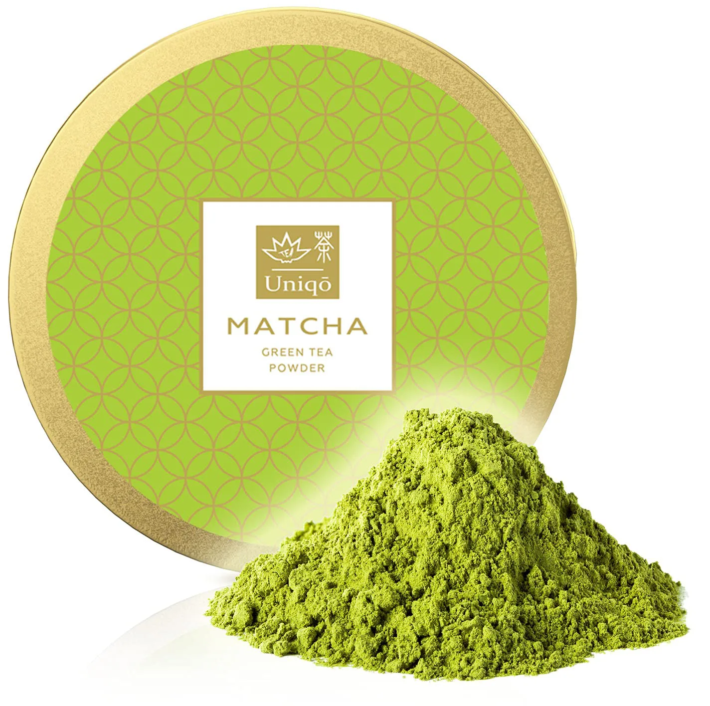 Bild von Matcha Pulver aus Japan in wiederverschließbarer Dose, ideal für Matcha Latte, Eis, Bubble Tea und Backen