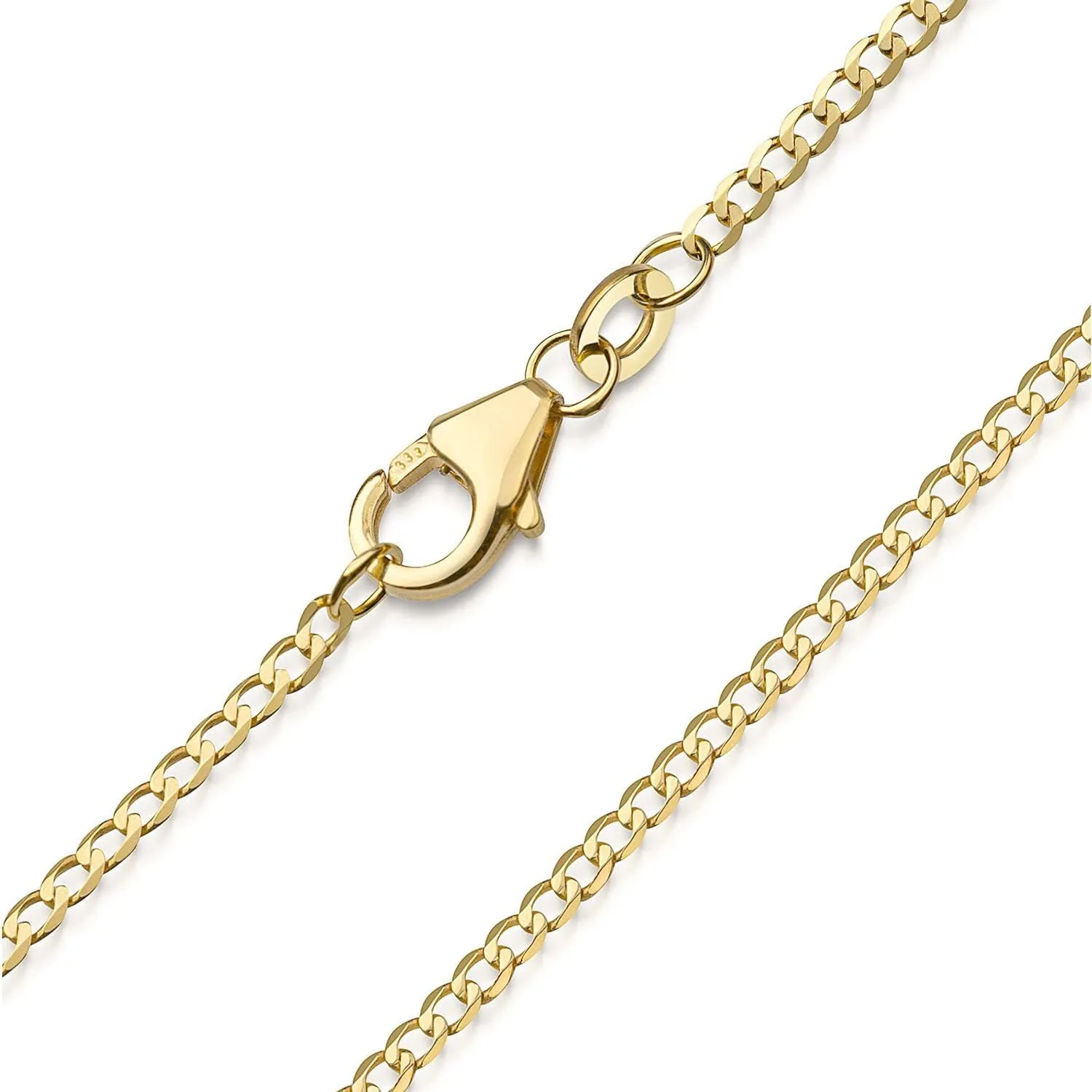 Bild von MATERIA by Matthias Wagner Gold Panzerkette für Damen in 1,6 mm, 40-50 cm, facettiert