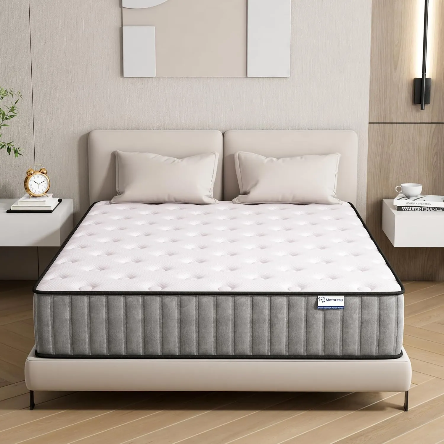 Bild von Matoresu 7-Zonen Matratze 140x200 cm mit Härtegrad H3 und 21 cm Höhe, Öko-Tex zertifiziert, Taschenfederkern und Memory Foam
