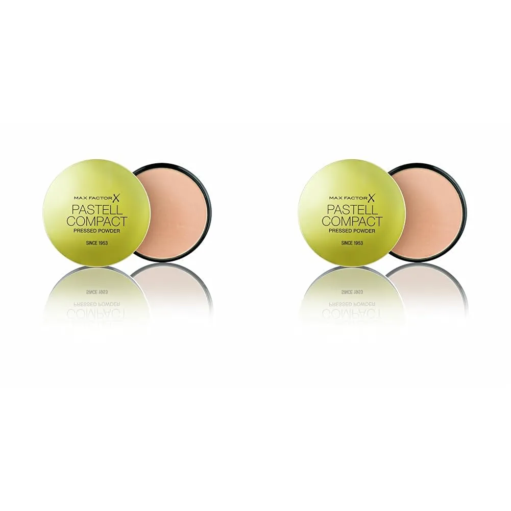 Bild von Max Factor Pastell Compact Powder 4 im 2er Pack mit 20 g, mattierendes Puder für Foundation und Rouge