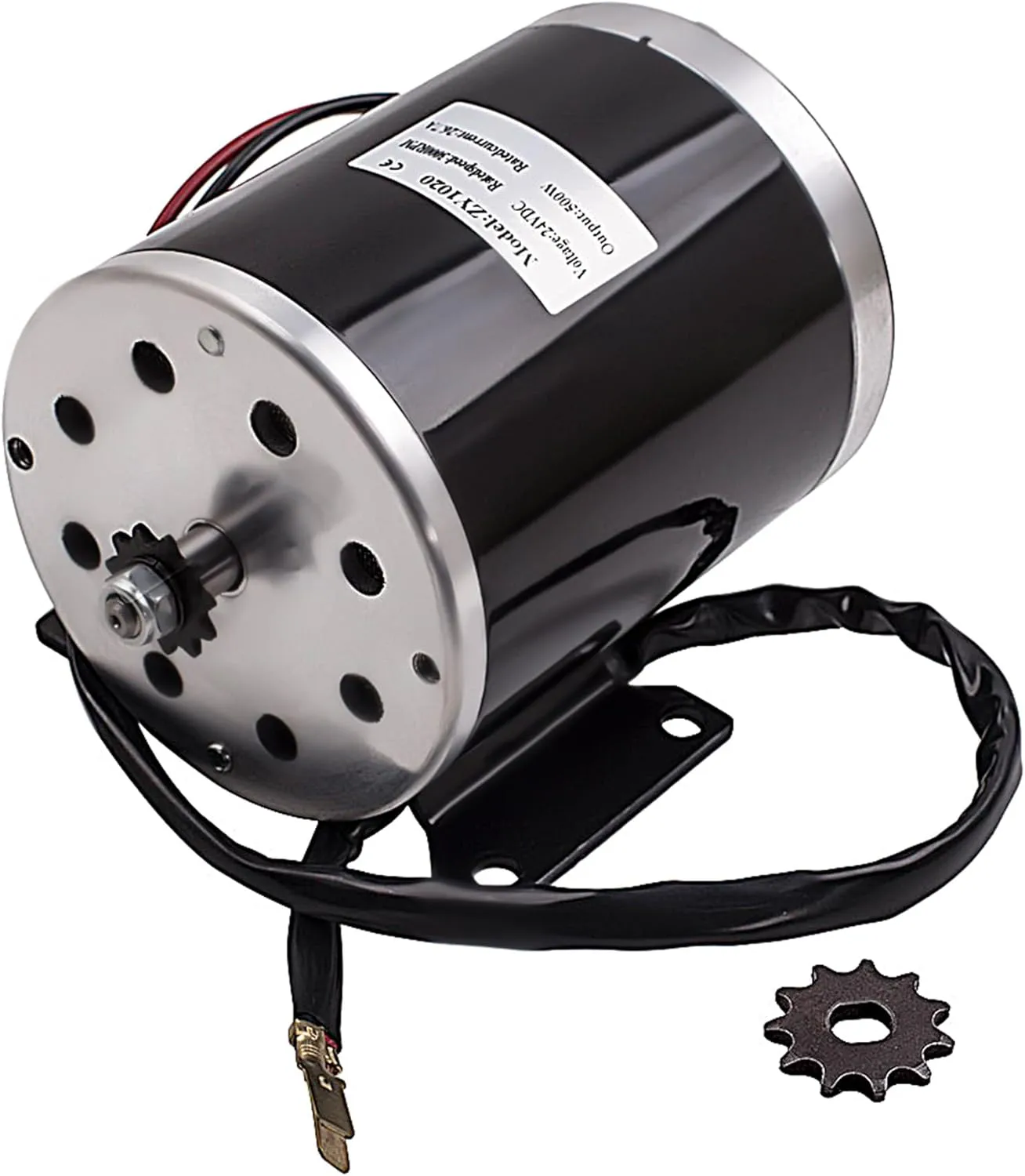 Bild von maXpeedingrods 500W 24V DC Motor für E-Scooter und E-Bike mit Halterung und 2500 RPM