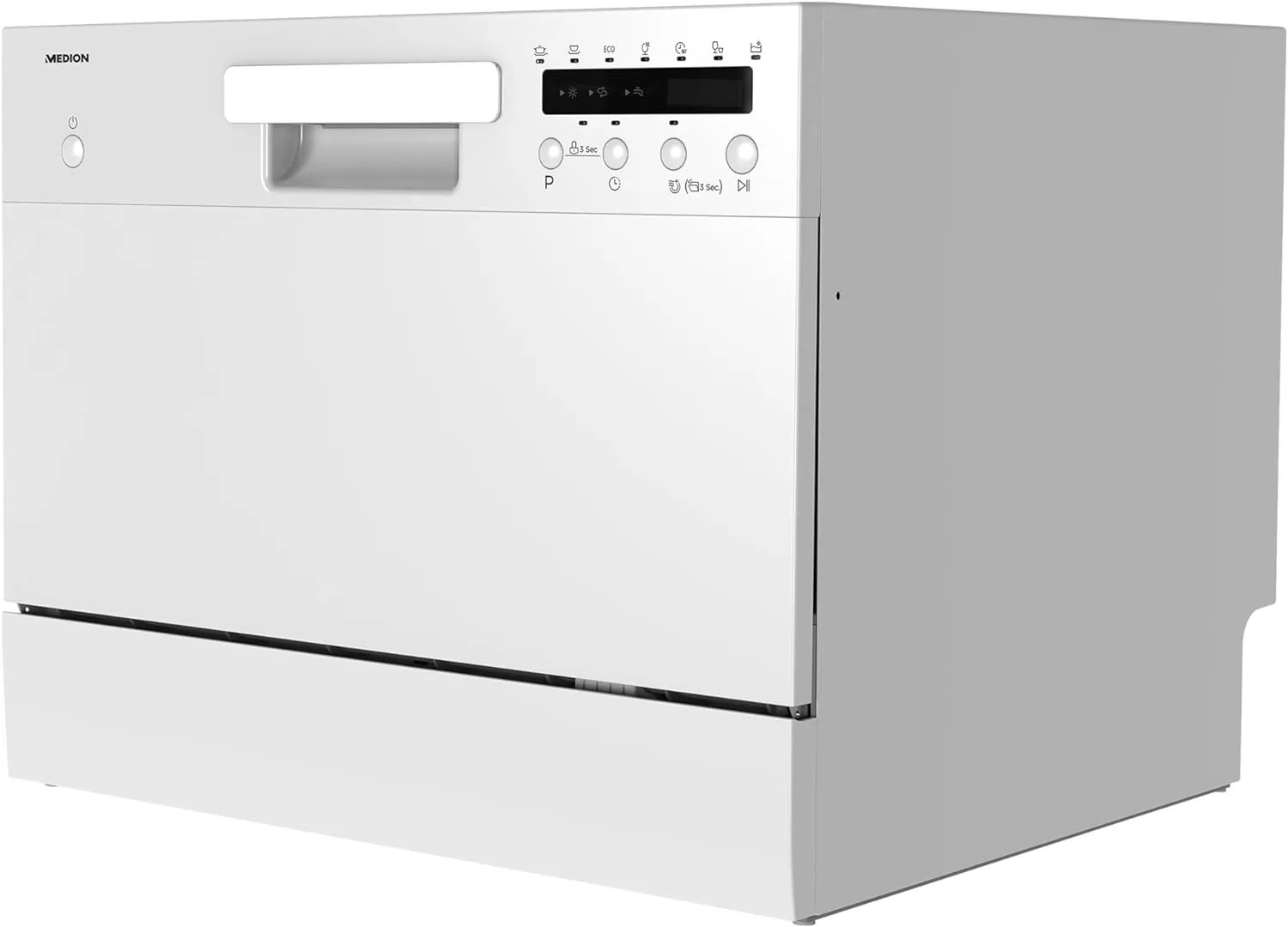 Bild von MEDION DWT 60 Tischgeschirrspüler mit 6 Gedecken, 7 Reinigungsprogrammen und LED Anzeige, 47 dB, Modell MD37496 in Weiß