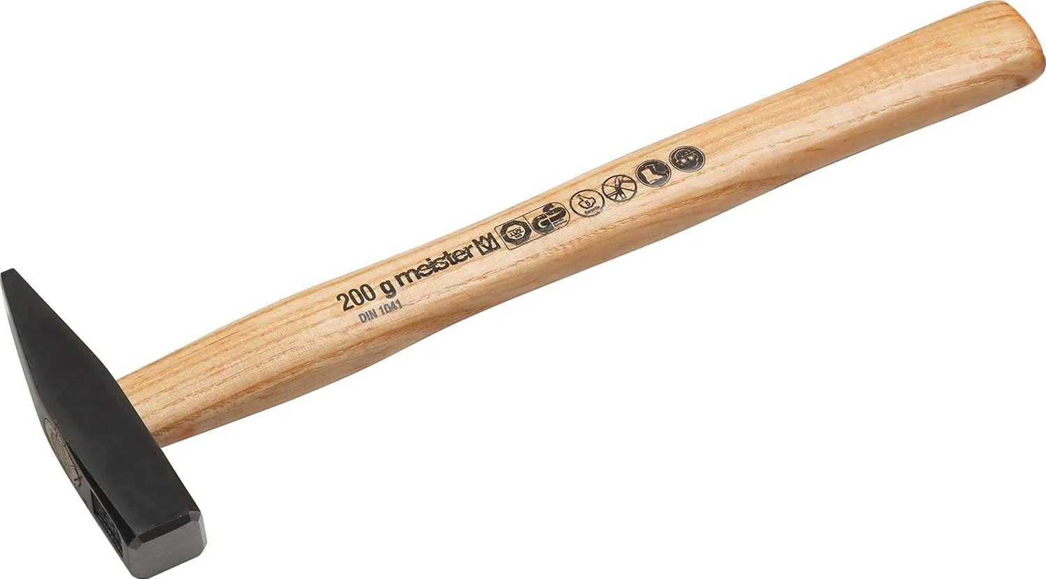 Bild von Meister 2211000 Schlosserhammer mit 200 g Kopfgewicht und robustem Eschenholzstiel