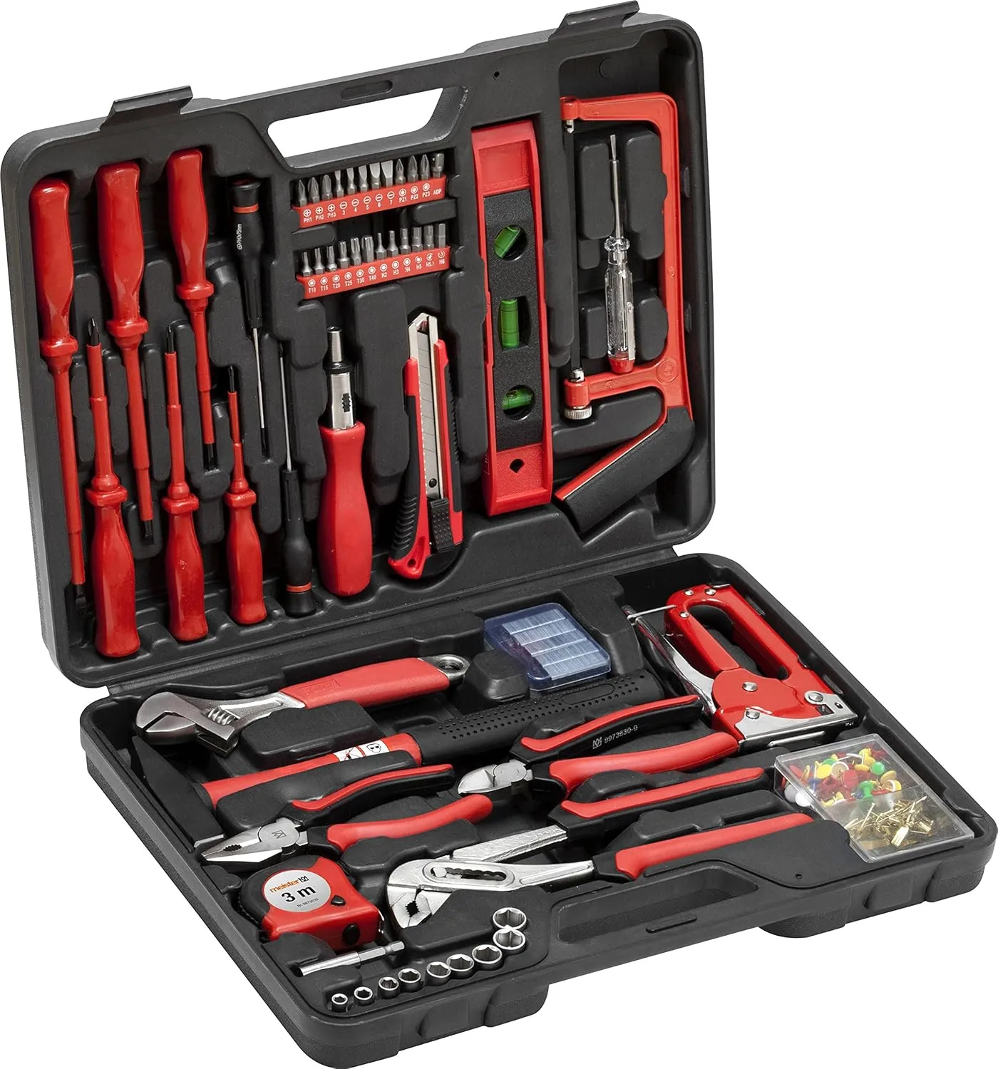 Bild von Meister 8973630 Werkzeugkoffer mit 60 Teilen für den täglichen Gebrauch