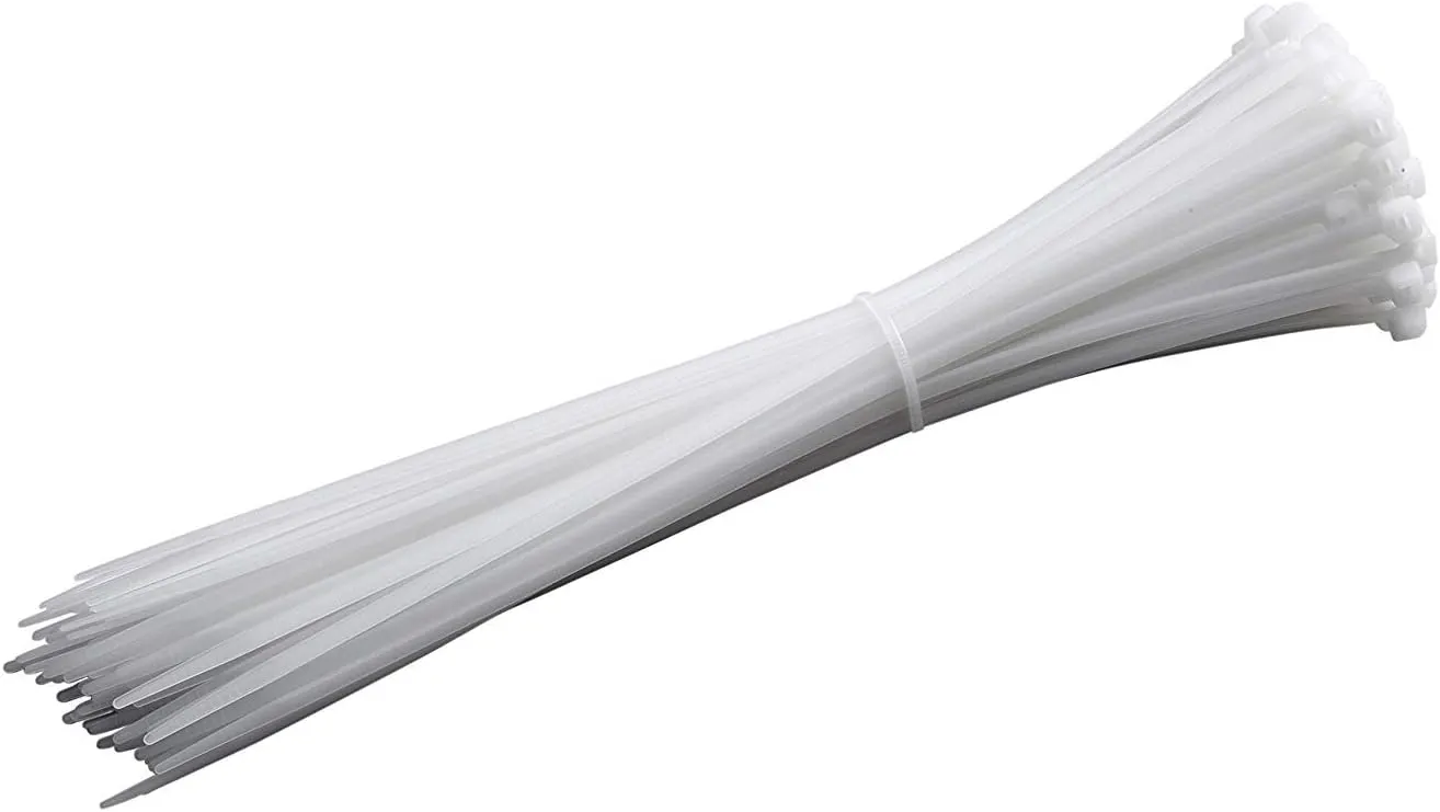 Bild von Meister Kabelbinder Set mit 100 Stück in Weiß, 300 x 4,8 mm aus stabilem Nylon, langlebig und robust