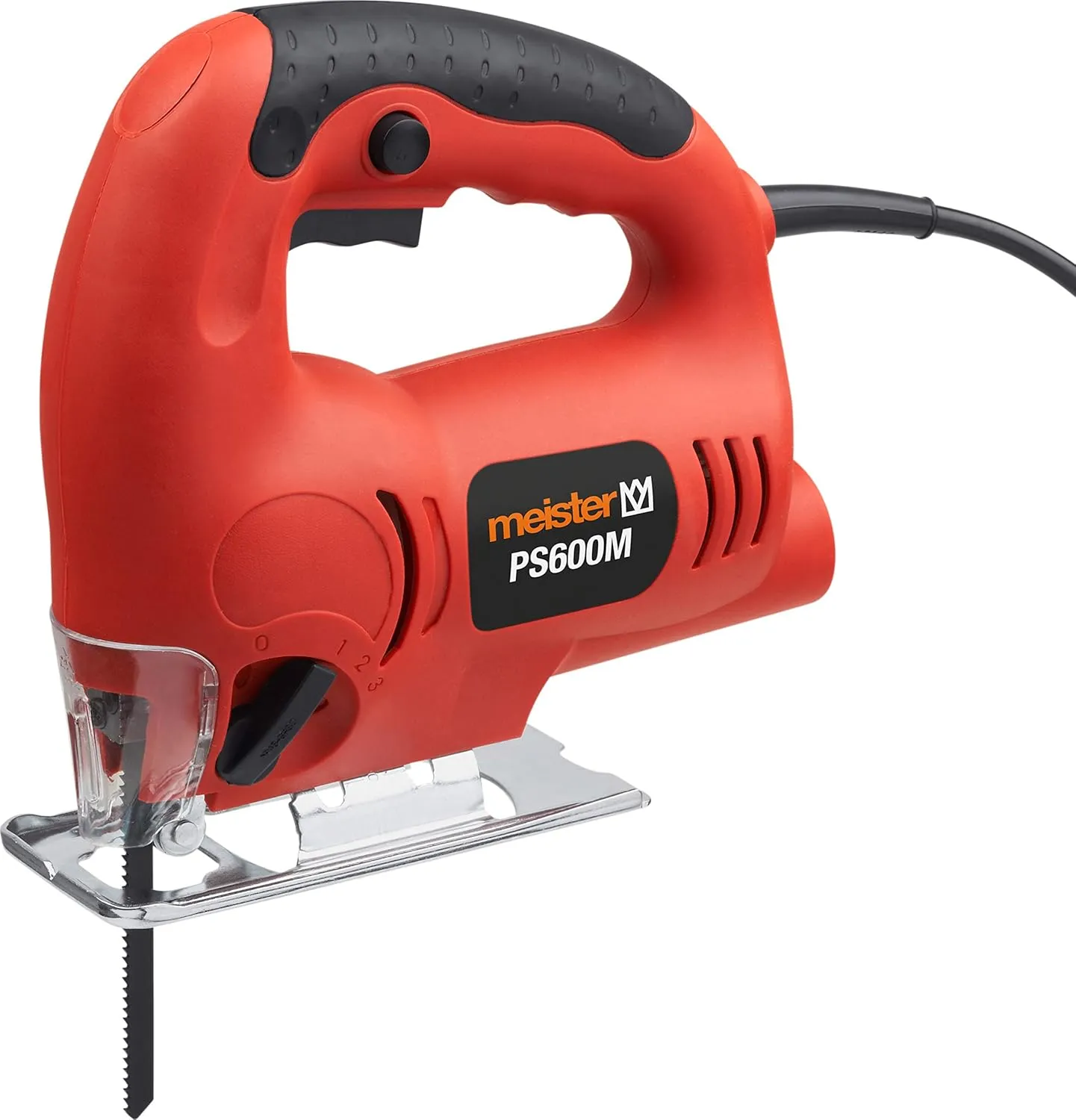 Bild von Meister PS600M Pendelhub Stichsäge mit 600 Watt und 3 Pendelstufen, inklusive Staubsaugeradapter und Soft-Grip Einlagen