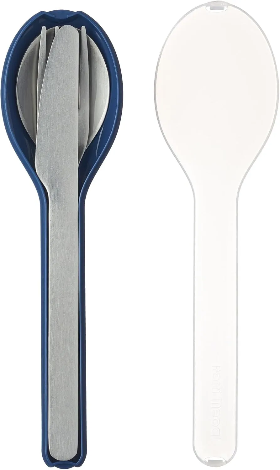 Bild von Mepal Ellipse 3-teiliges Besteckset für unterwegs aus Edelstahl mit Reiseetui in Nordic Denim