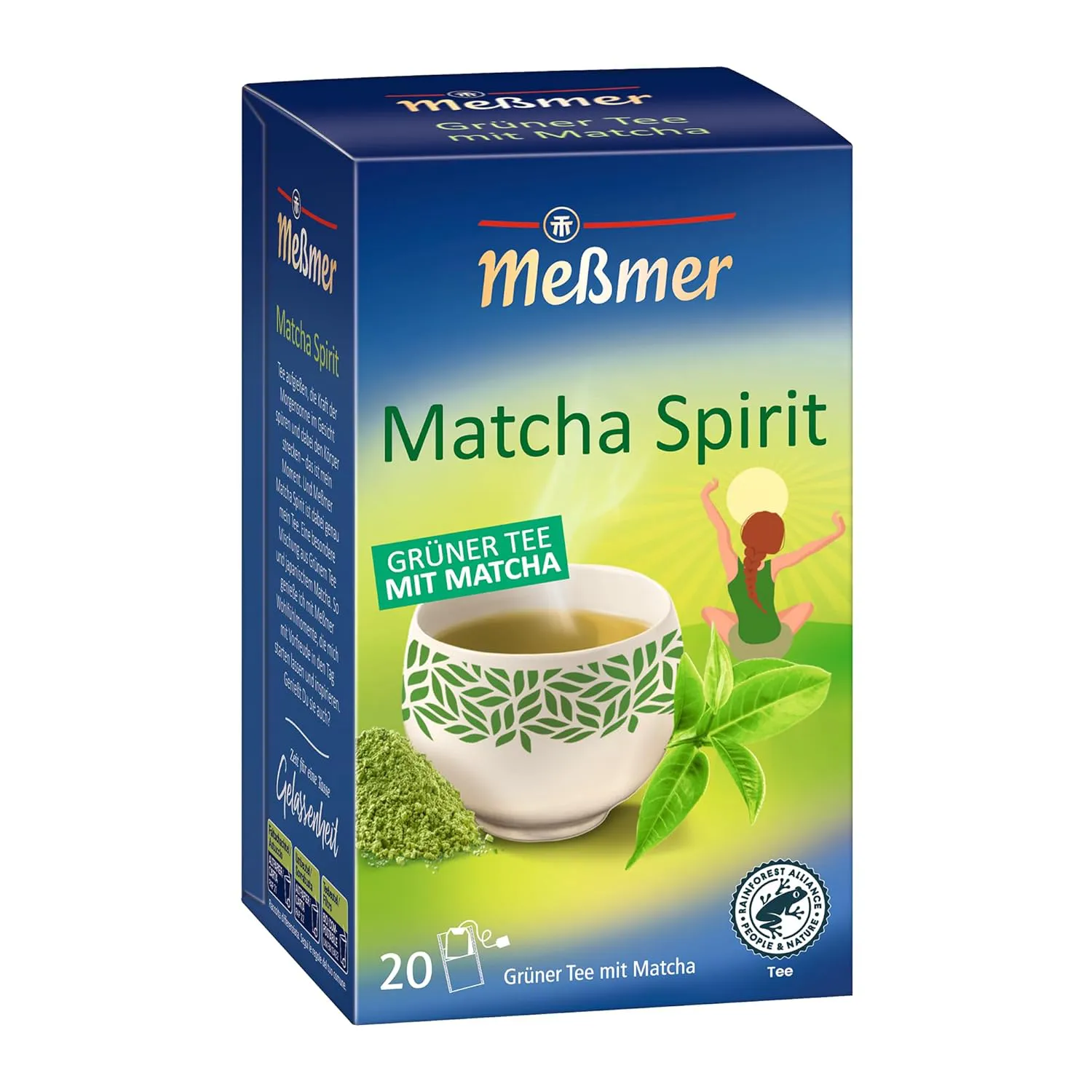 Bild von Meßmer Matcha Spirit Grüner Tee mit 20 Teebeuteln vegan und glutenfrei