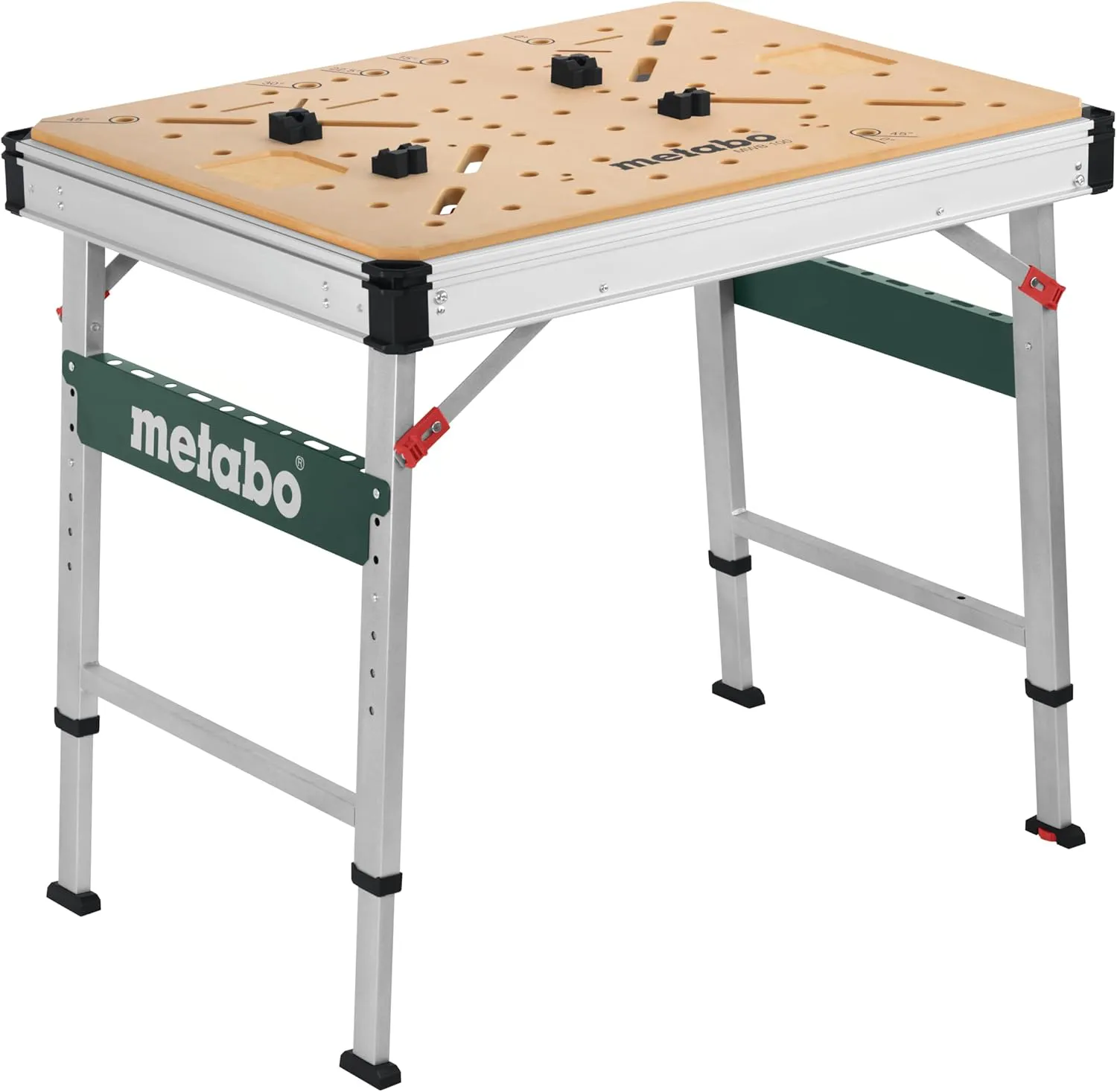 Bild von Metabo MWB 100 Multifunktionstisch mobile Werkbank mit höhenverstellbaren Standbeinen