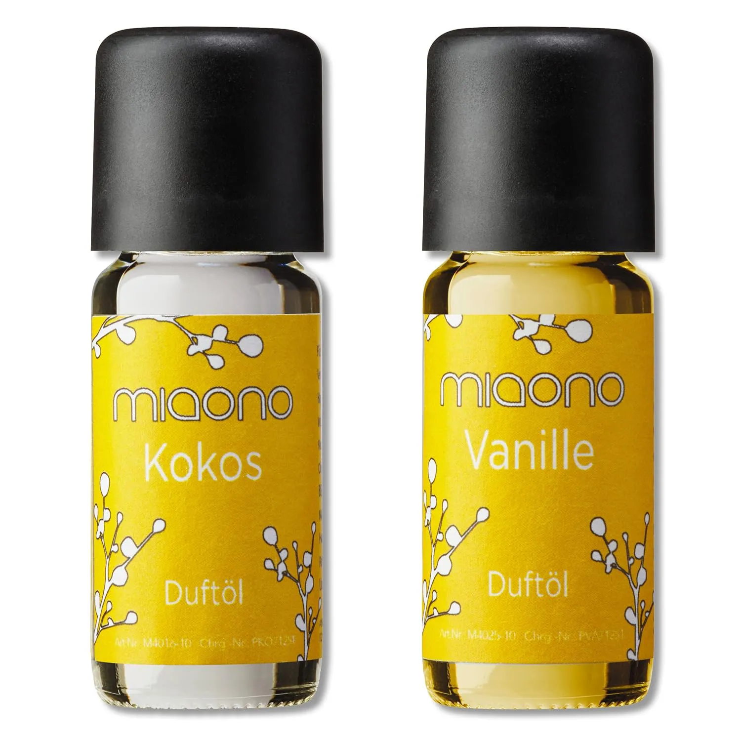 Bild von miaono Duftöl Set mit 2x10ml in den Düften Kokos und Vanille für Aroma Diffuser und Duftlampe