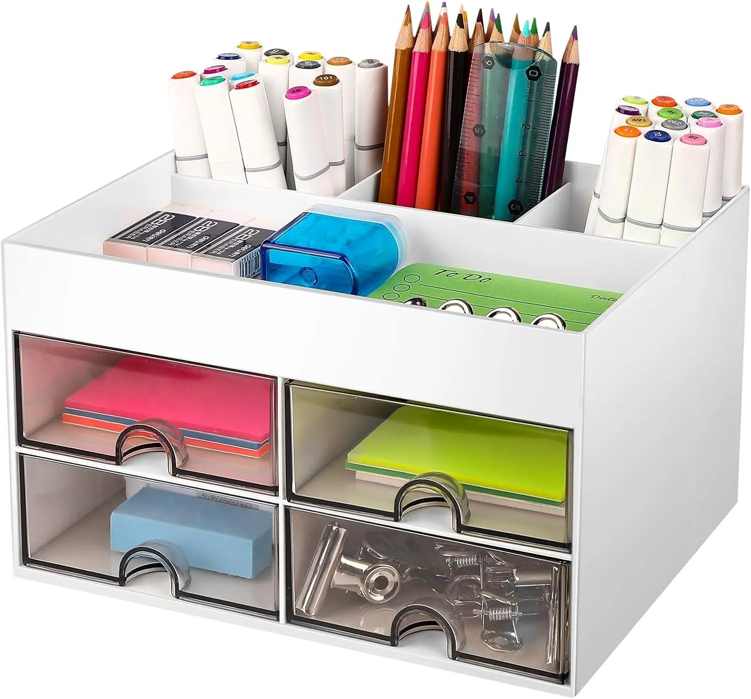 Bild von Miiepls Schreibtisch Organizer mit 4 Schubladen für Schule und Home Office