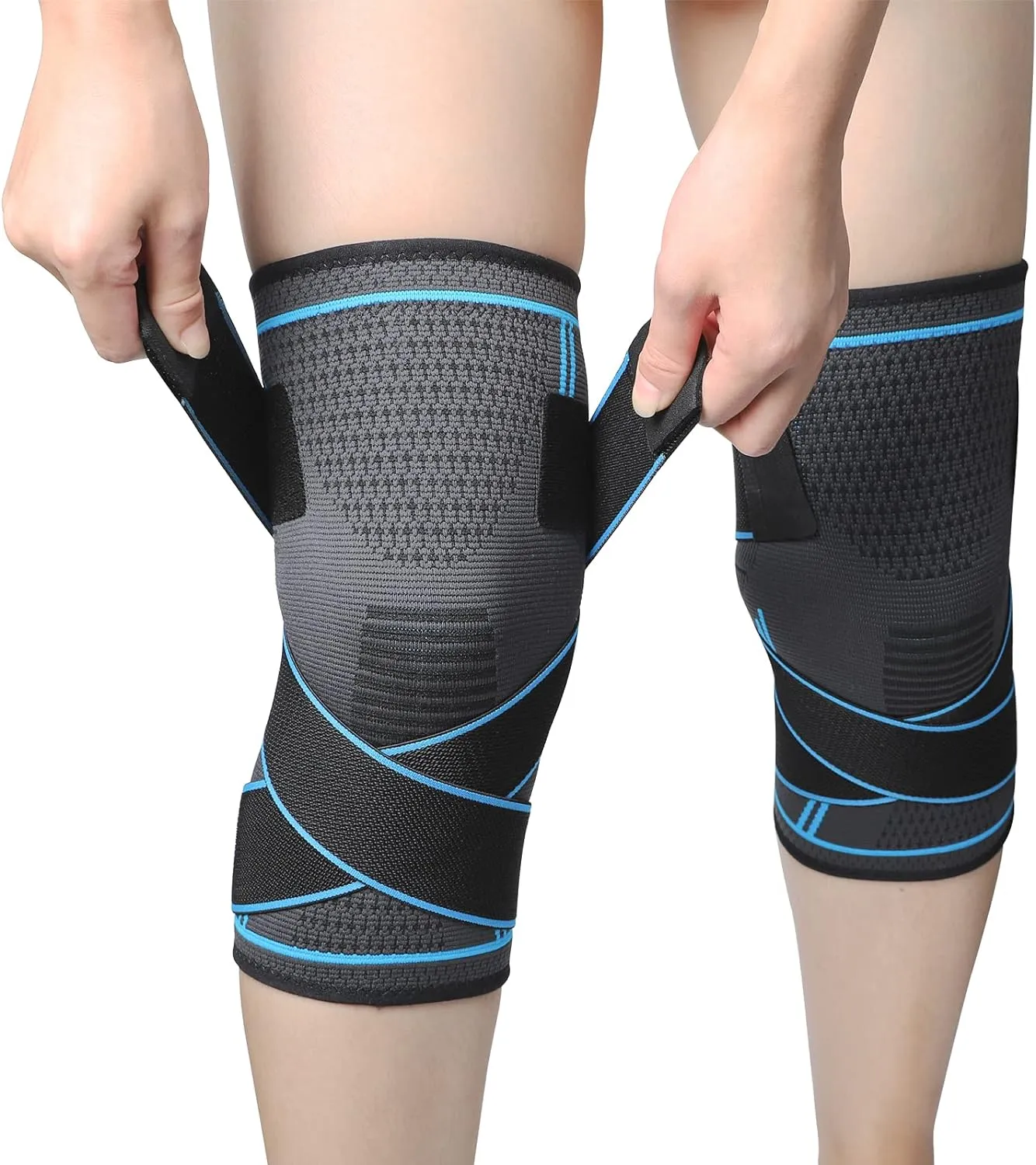 Bild von MILAIUN Kniebandage 2er Set für Sport und Krafttraining, rutschfest und atmungsaktiv, unisex