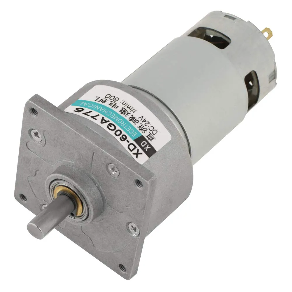 Bild von Mini DC Getriebemotor mit 35 Watt und einstellbarer Geschwindigkeit für 12V und 24V Anwendungen, 600 U/min, mit hohem Drehmoment und Drehrichtung CW/CCW