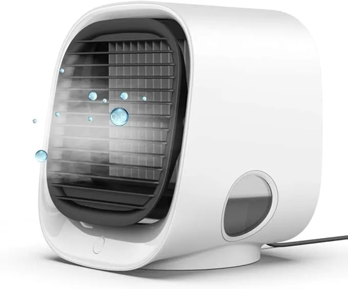 Bild von Mini Klimaanlage 2024 mit leisem Ventilator, Luftbefeuchter und 3 Geschwindigkeiten für Wohnzimmer und Büro
