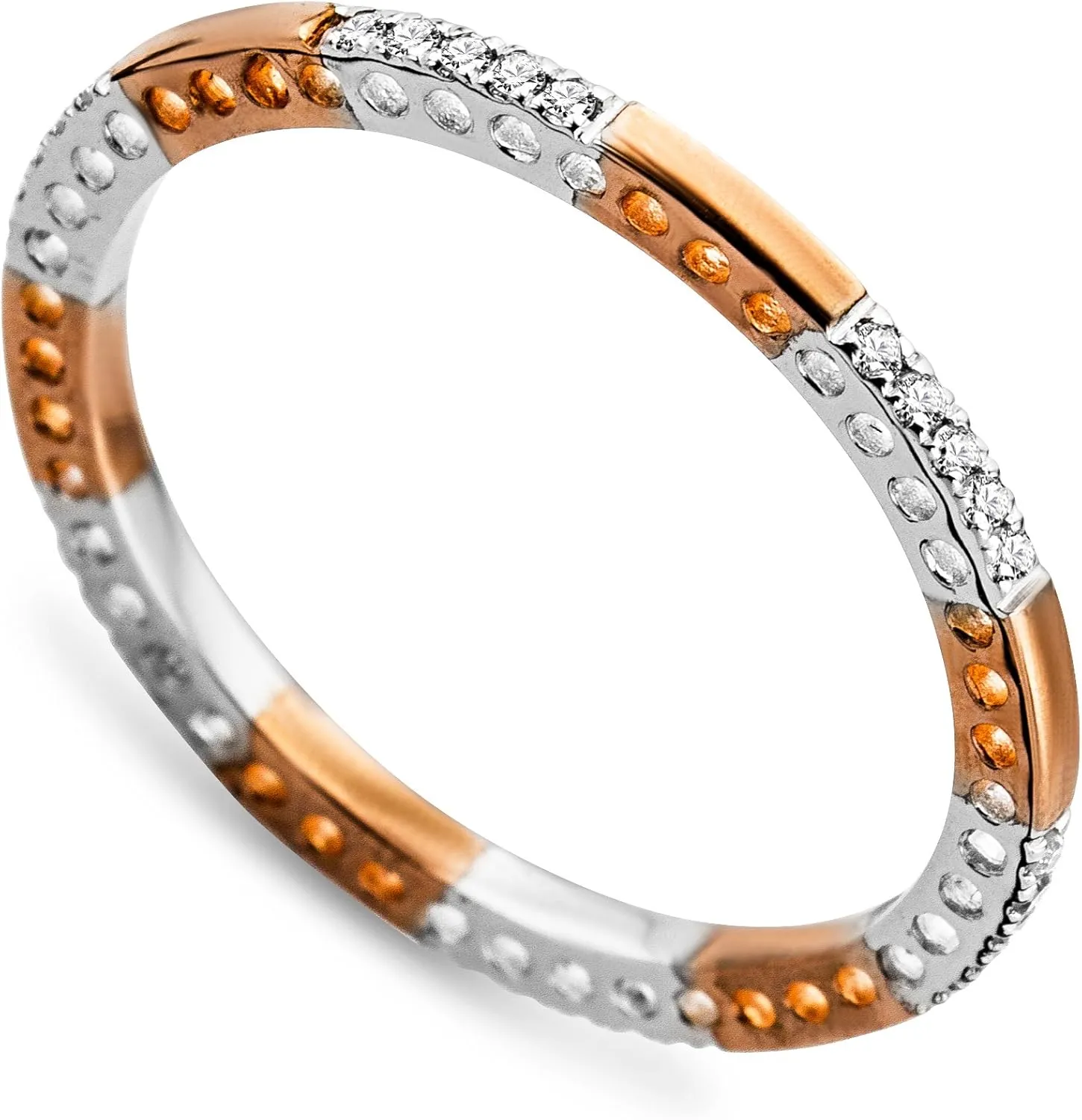 Bild von Miore Damenring aus 9 Karat Weiß- und Rotgold mit 0,09 Karat