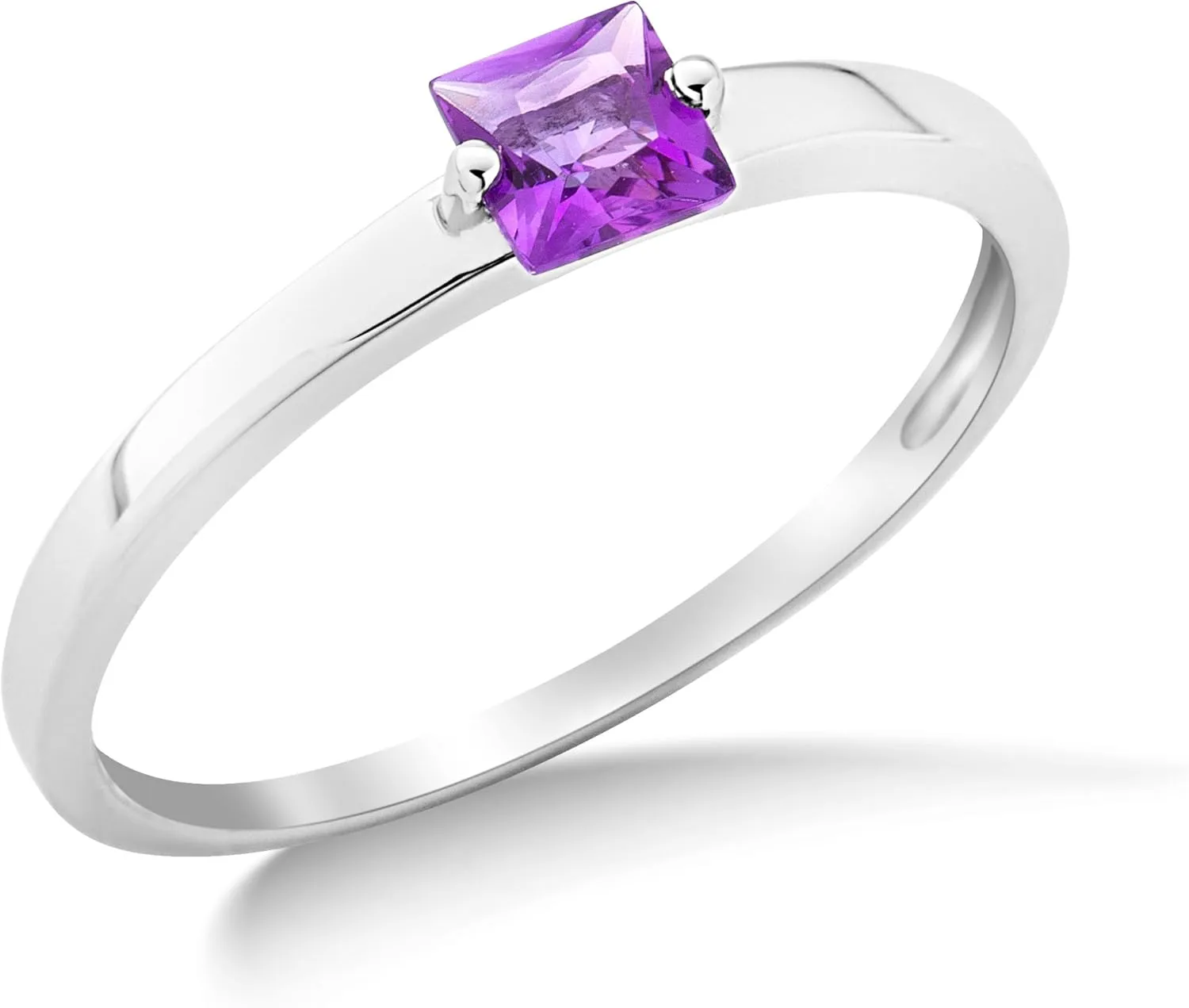 Bild von Miore Damenring aus 9 Karat Weißgold mit Amethyst, Artikelnummer MG9085R
