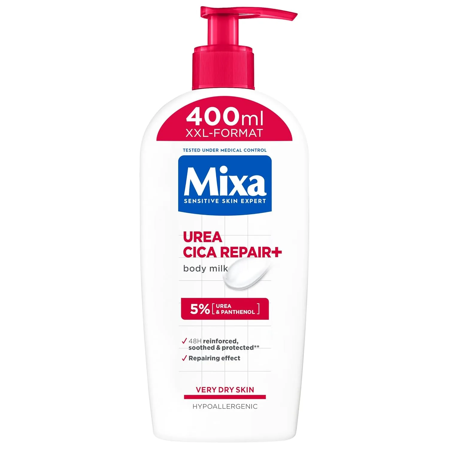 Bild von Mixa Urea Cica Body Lotion 400 ml mit Urea und Panthenol für trockene Haut, beruhigend und schützend