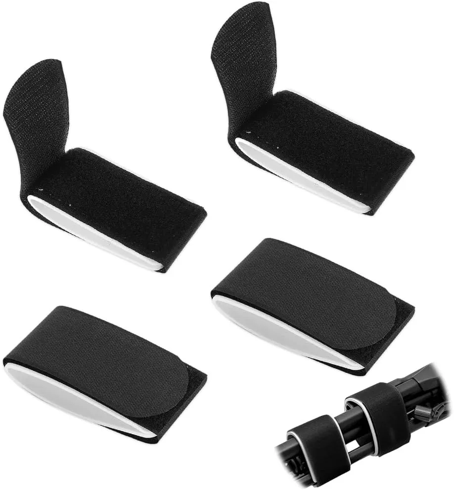 Bild von mizikuu 4er Set verstellbare Skibänder aus Nylon für den einfachen Transport von Skiern und Stöcken in Schwarz